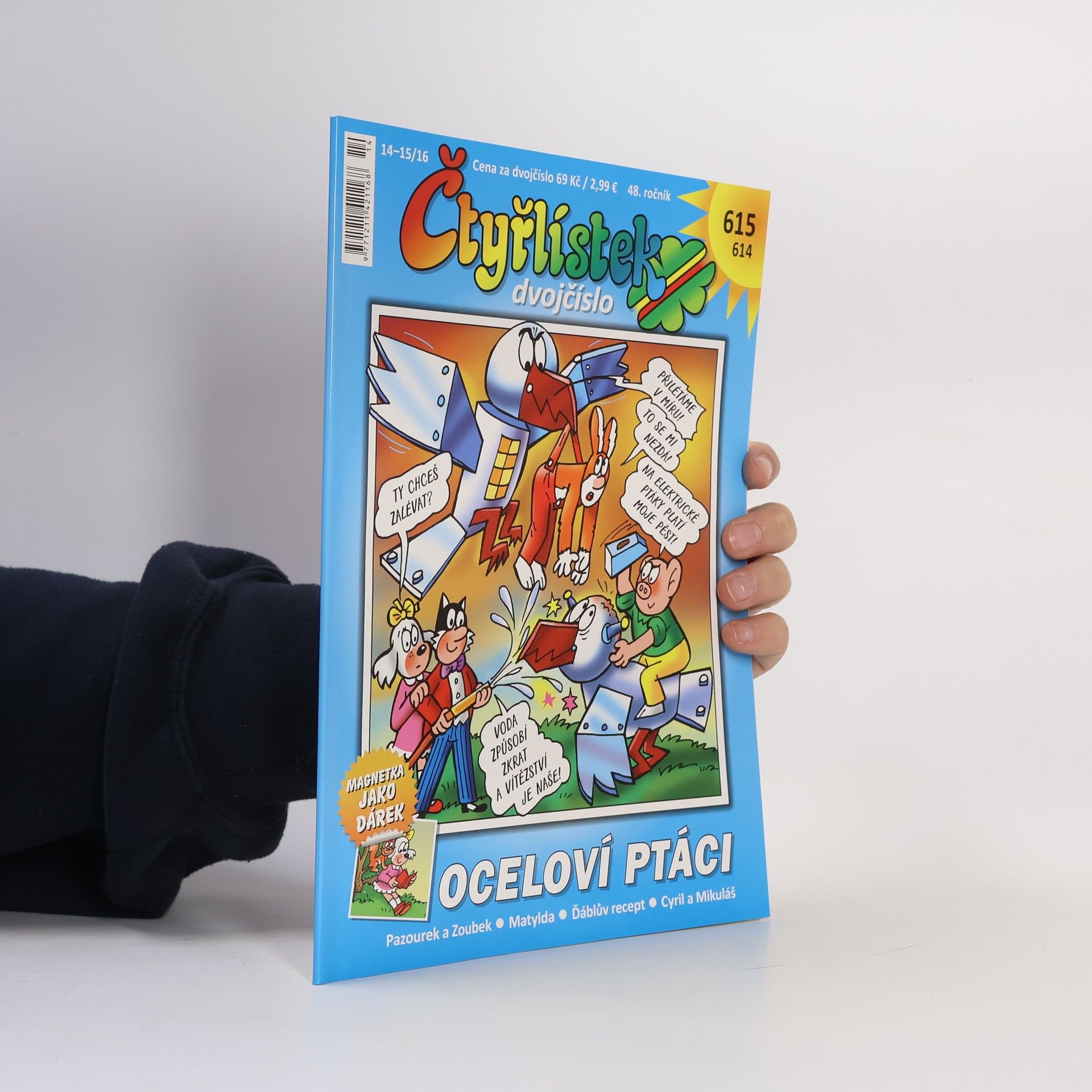 Collectif d'auteurs Čtyřlístek dvojčíslo 14-15/2016. Č. 614-615. Oceloví ptáci