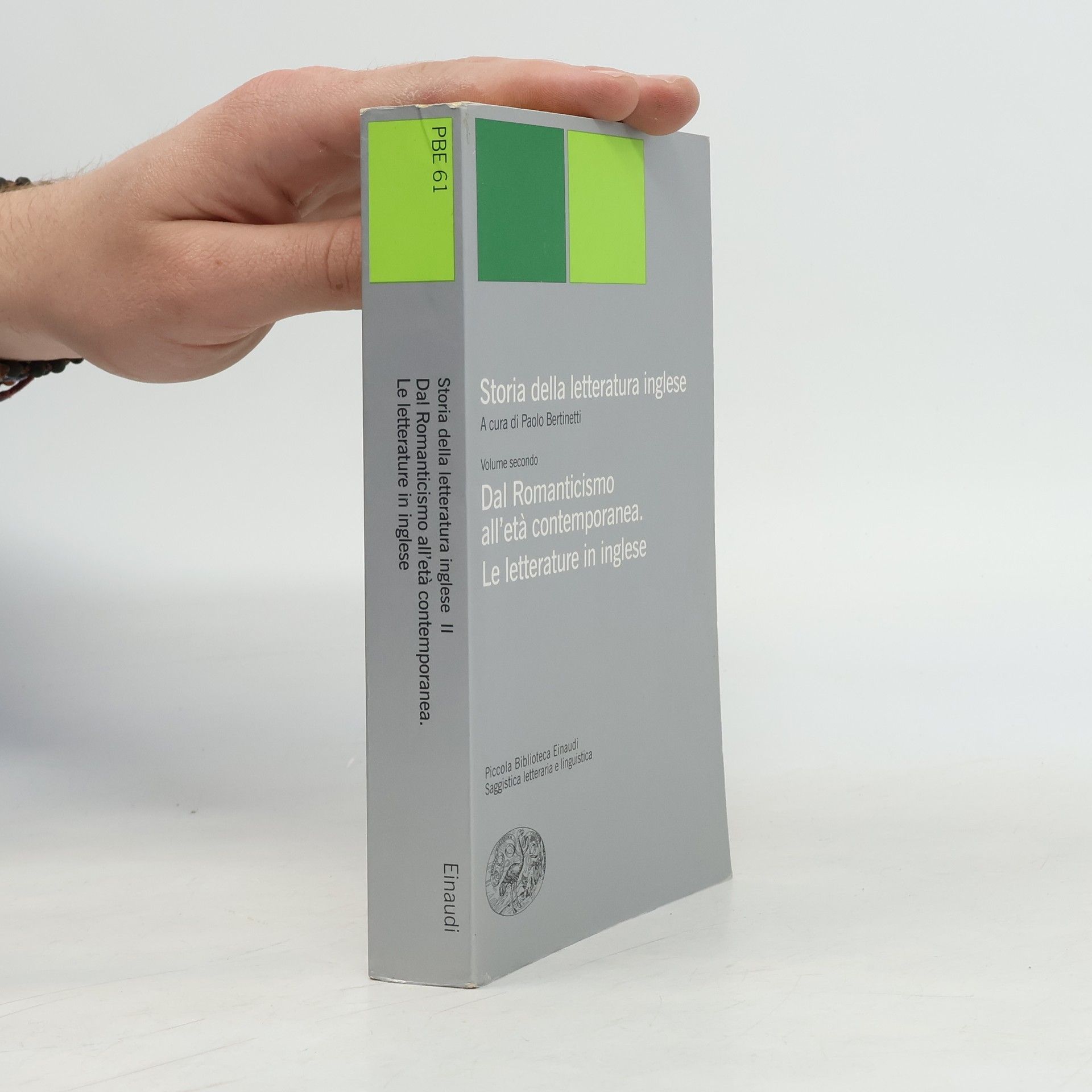 Paolo Bertinetti Piccola Biblioteca Einaudi - 2: Storia della letteratura inglese: Dal Romanticismo all'età contemporanea. Le letterature in inglese