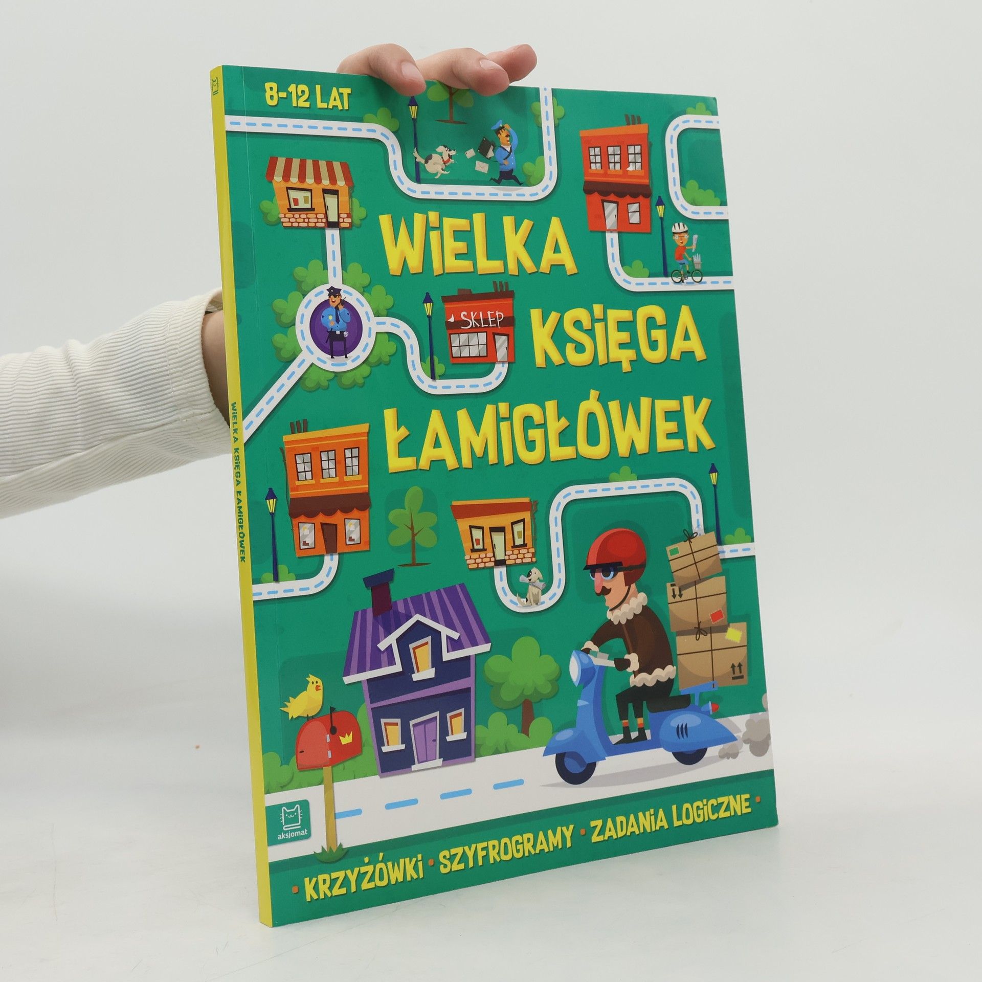 Czerepak Wojciech Wielka księga łamigłówek Krzyżówki, szyfrogramy, zadania logiczne 8-12 lat. Zielona