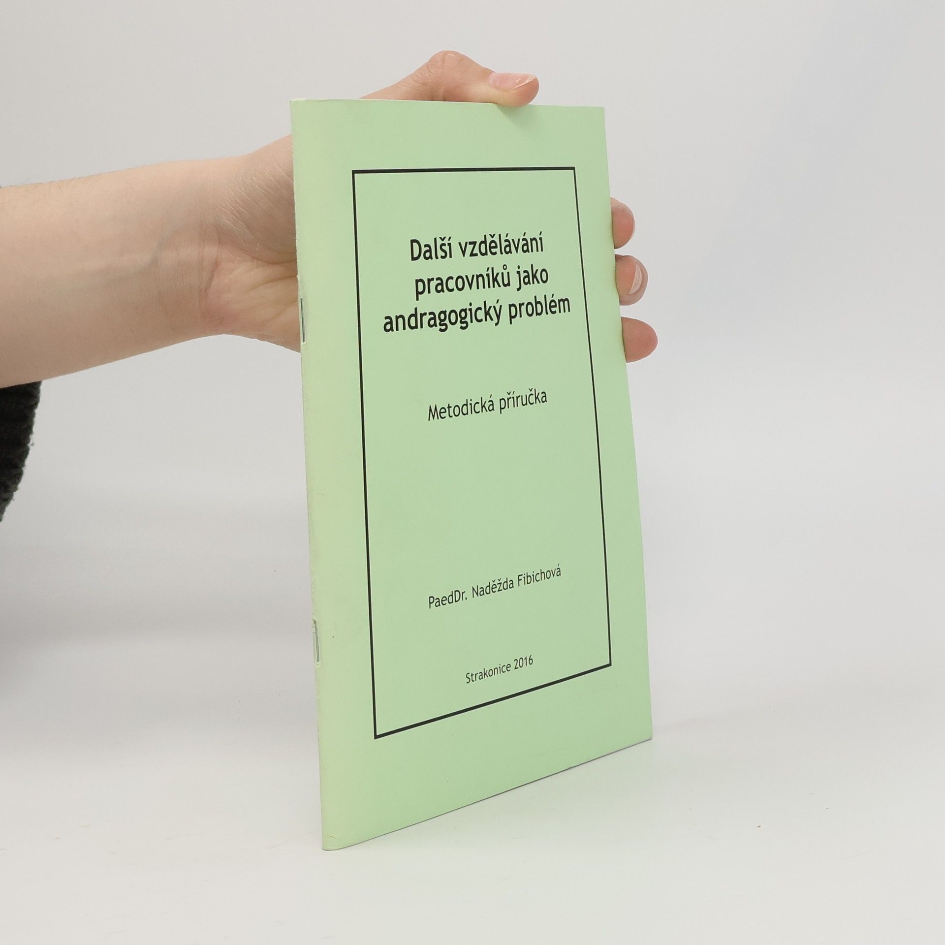 Naděžda Fibichová Další vzdělávání pracovníků jako andragogický problém
