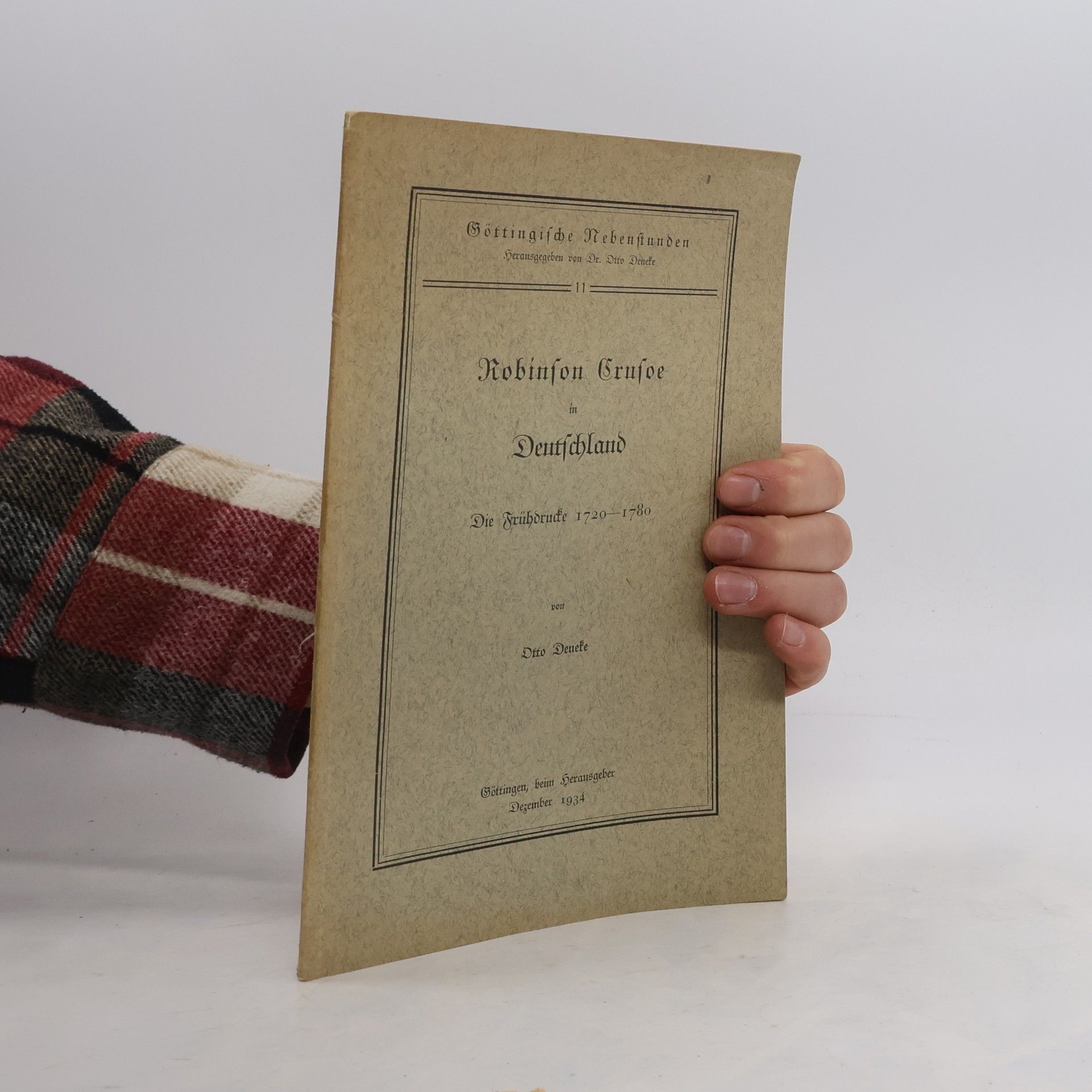 Otto Deneke Robinson Crusoe in Deutschland