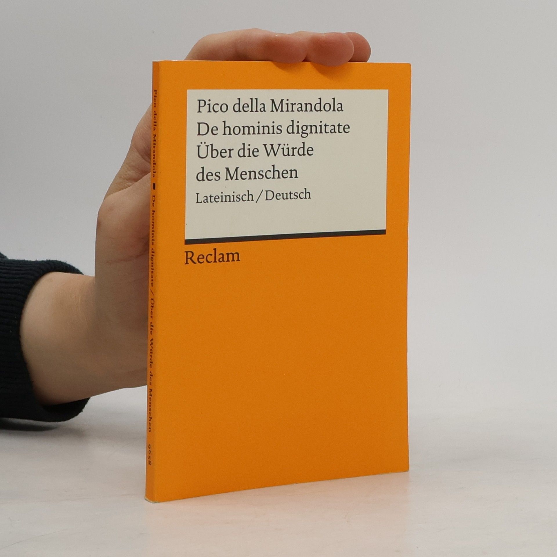 Giovanni Pico della Mirandola Oratio de hominis dignitate