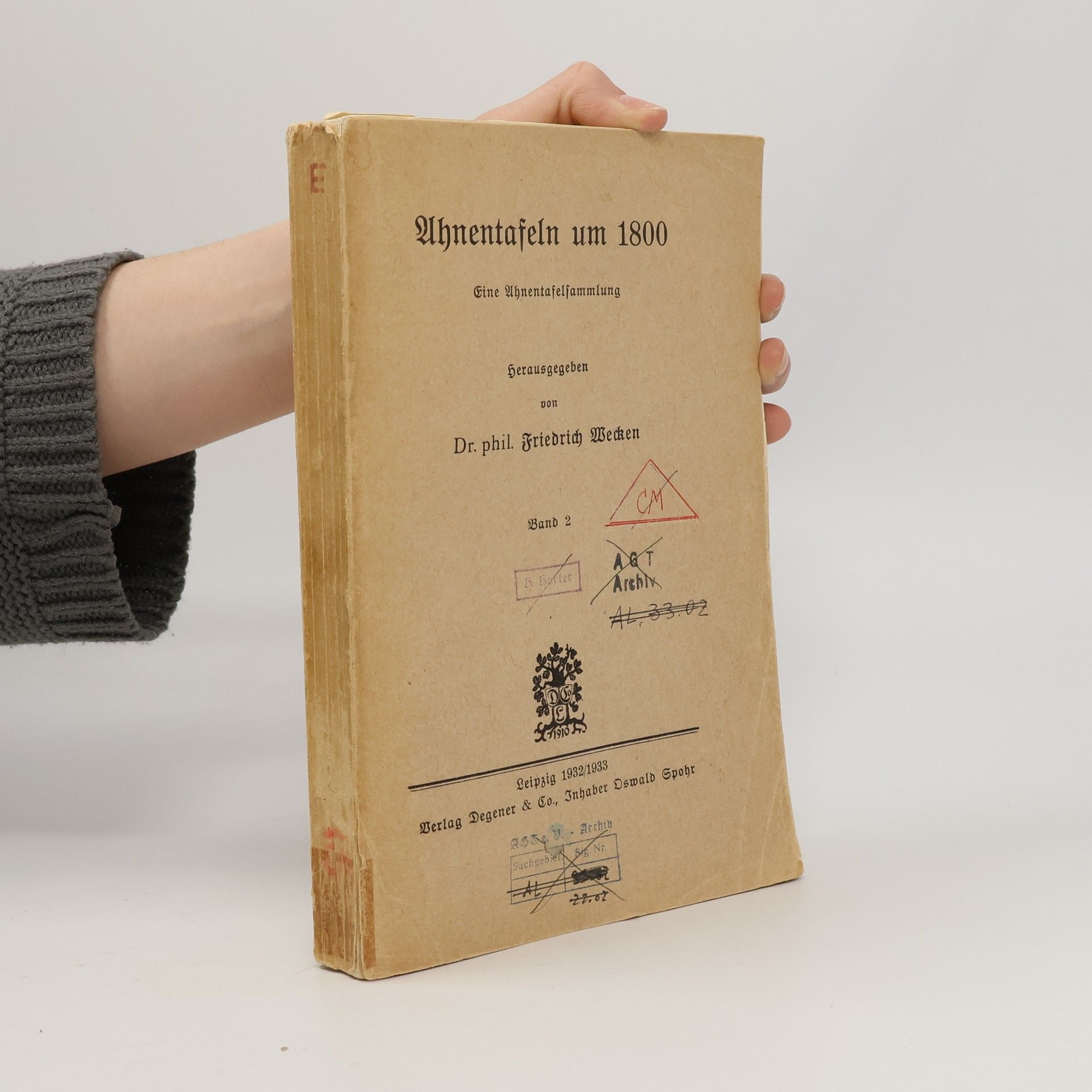 Friedrich Wecken Ahnentafeln um 1800 2