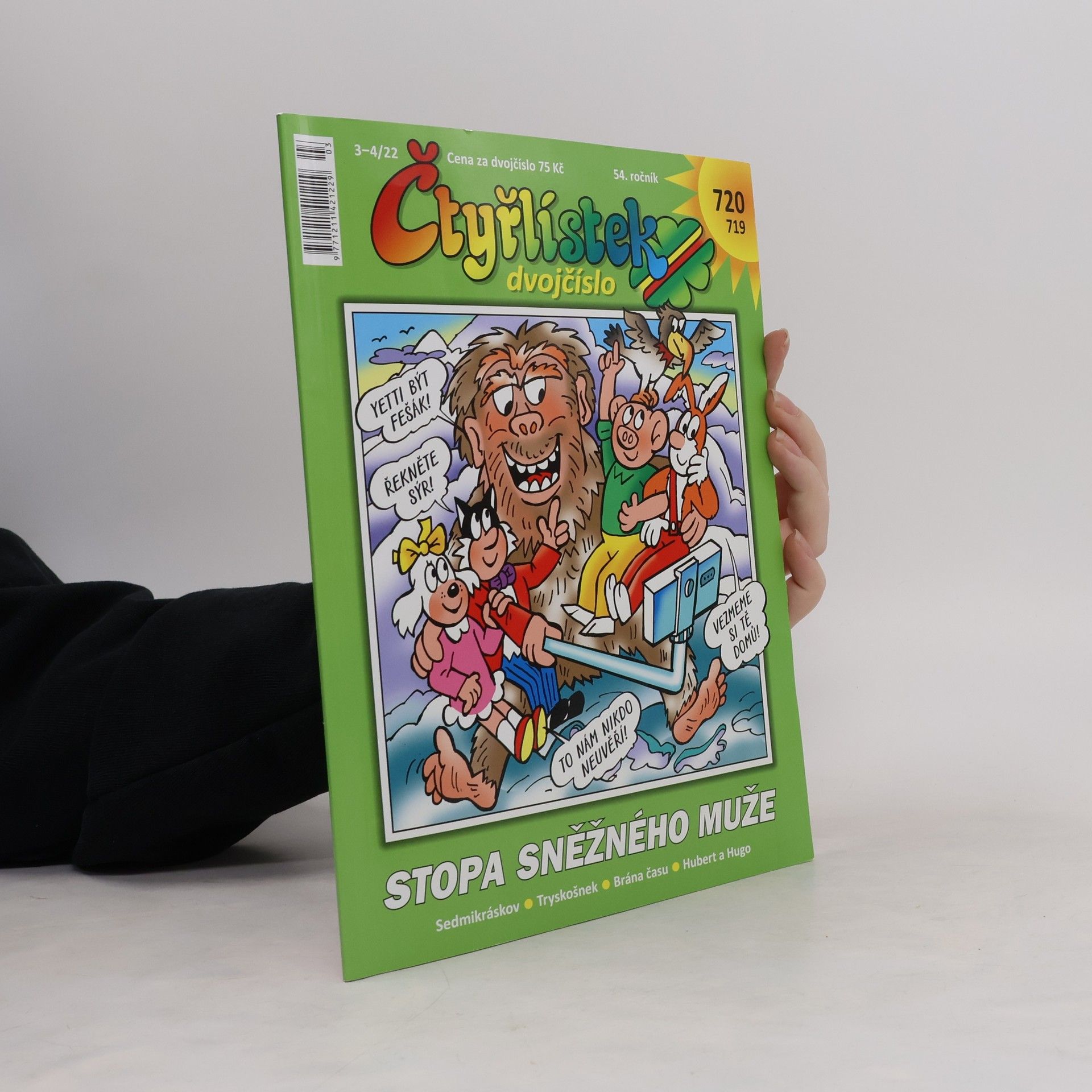 Auteurscollectief Čtyřlístek dvojčíslo 3-4/2022 719-720. Stopa sněžného muže
