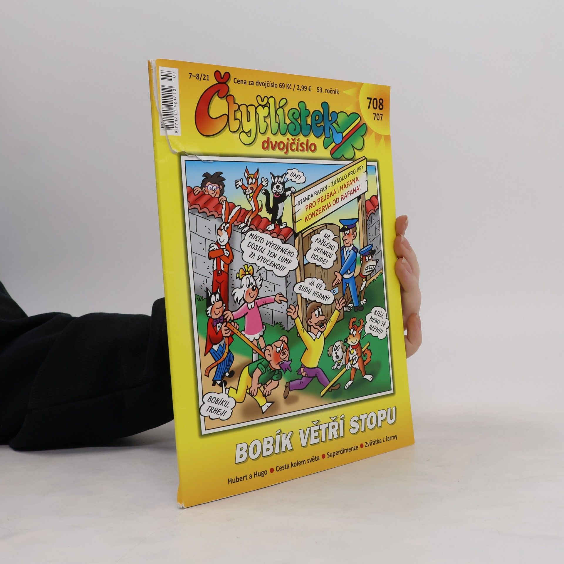 Collectif d'auteurs Čtyřlístek dvojčíslo 707-708. Bobík větří stopu