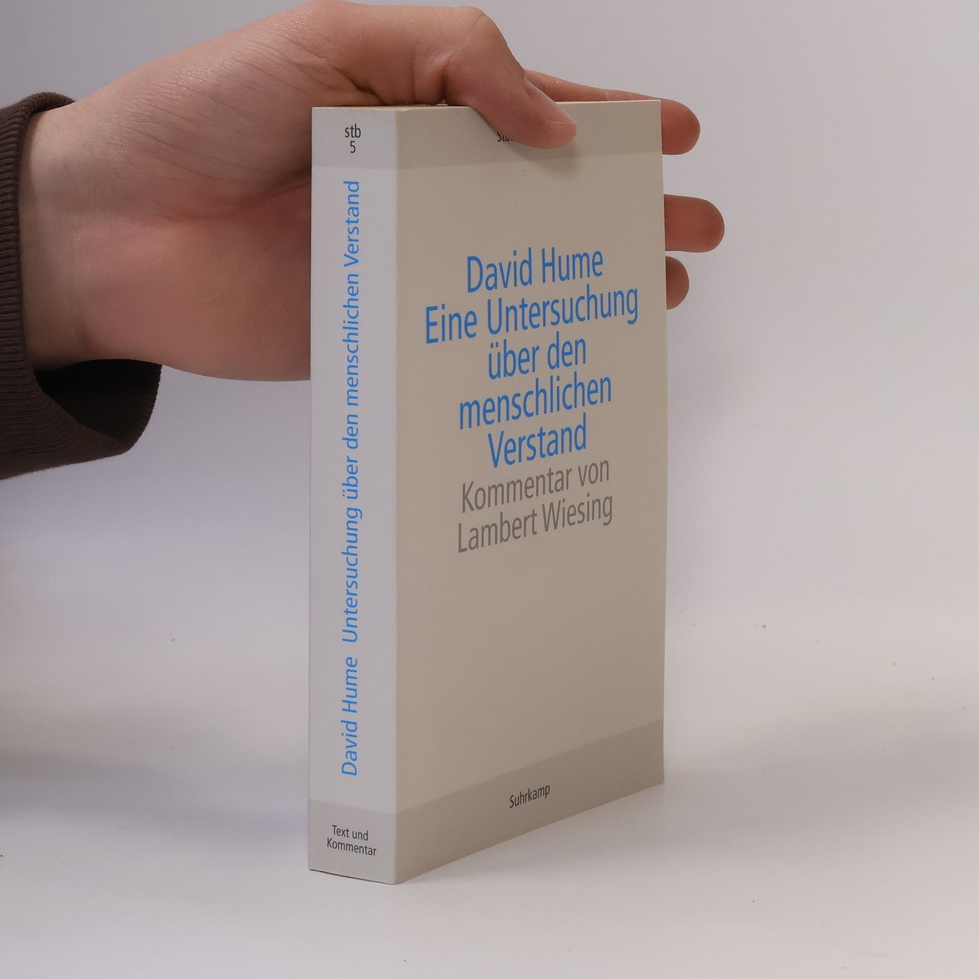 Lambert Wiesing David Hume, Eine Untersuchung über den menschlichen Verstand