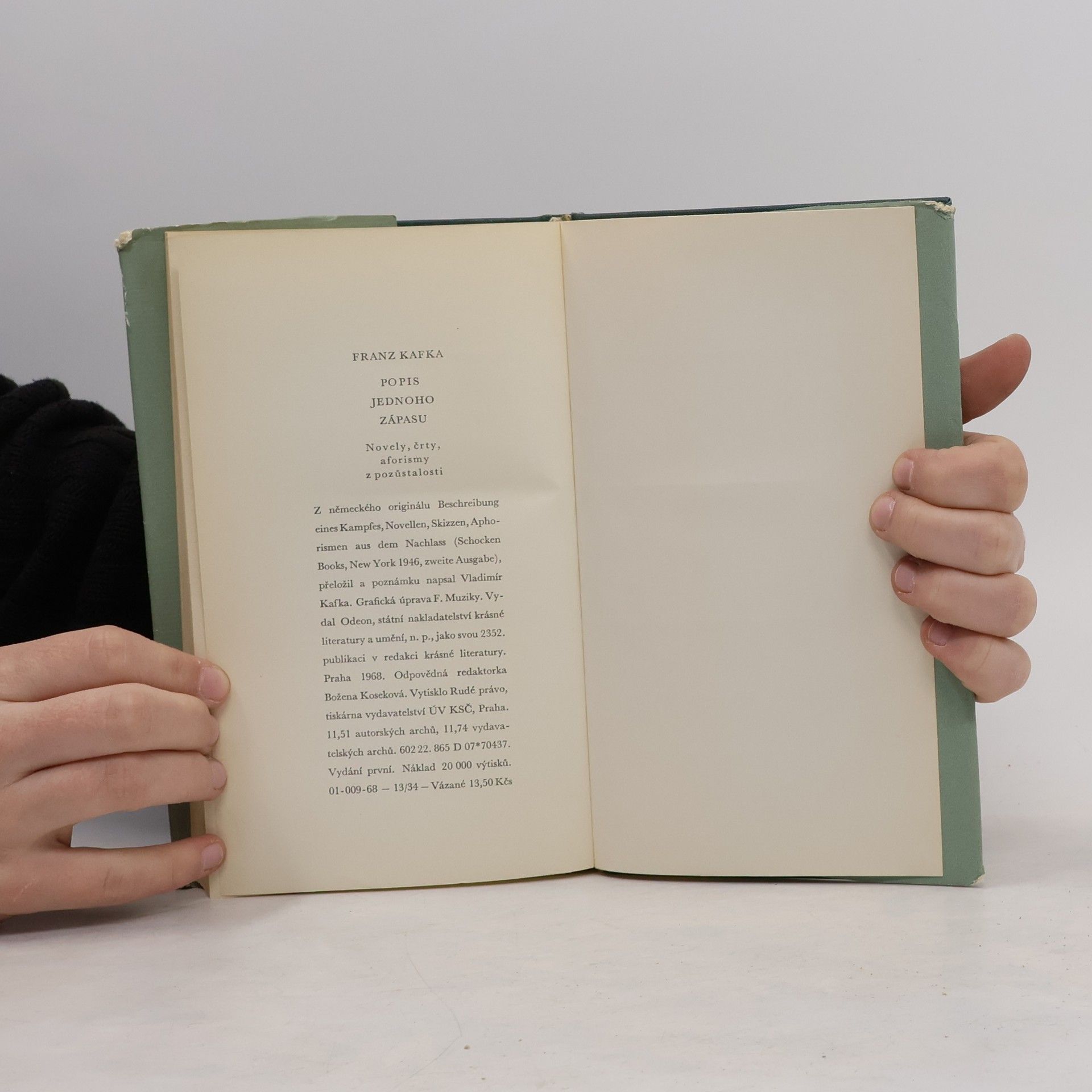 Franz Kafka Popis jednoho zápasu