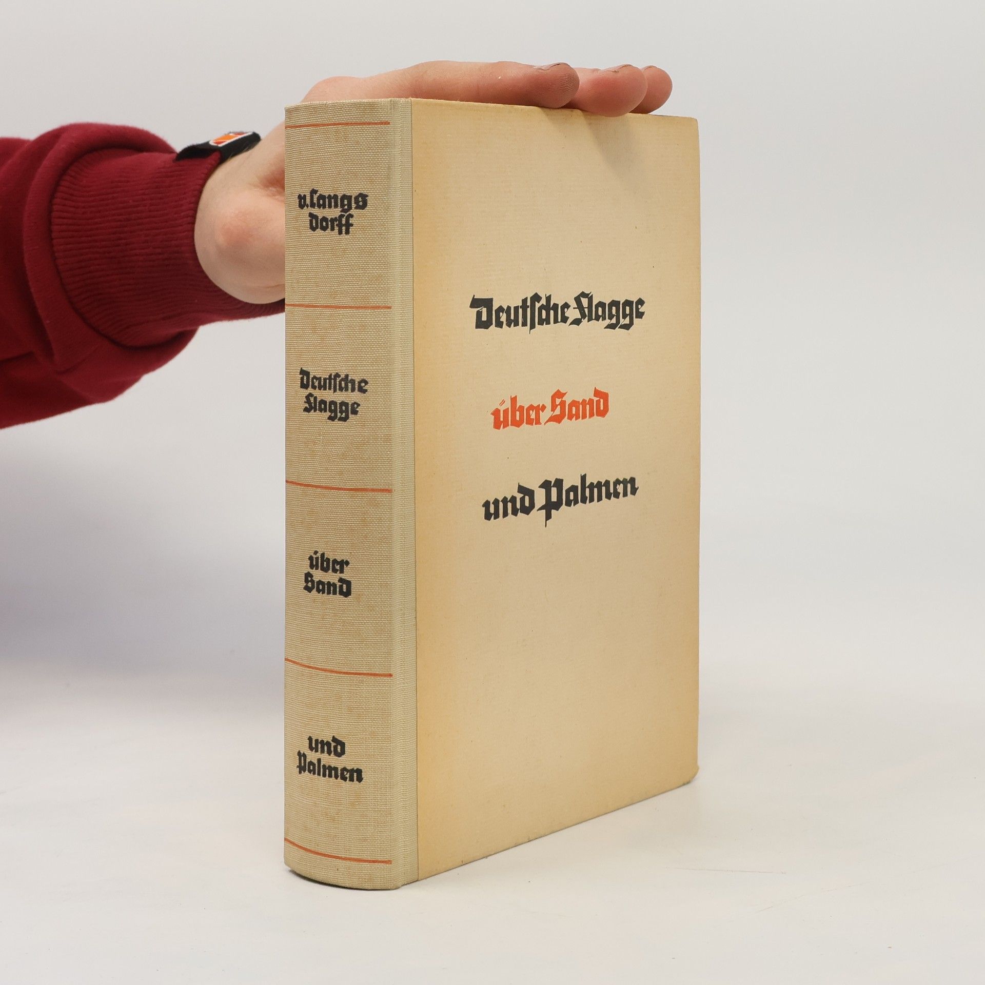 Werner von Langsdorff Deutsche Flagge über Sand und Palmen