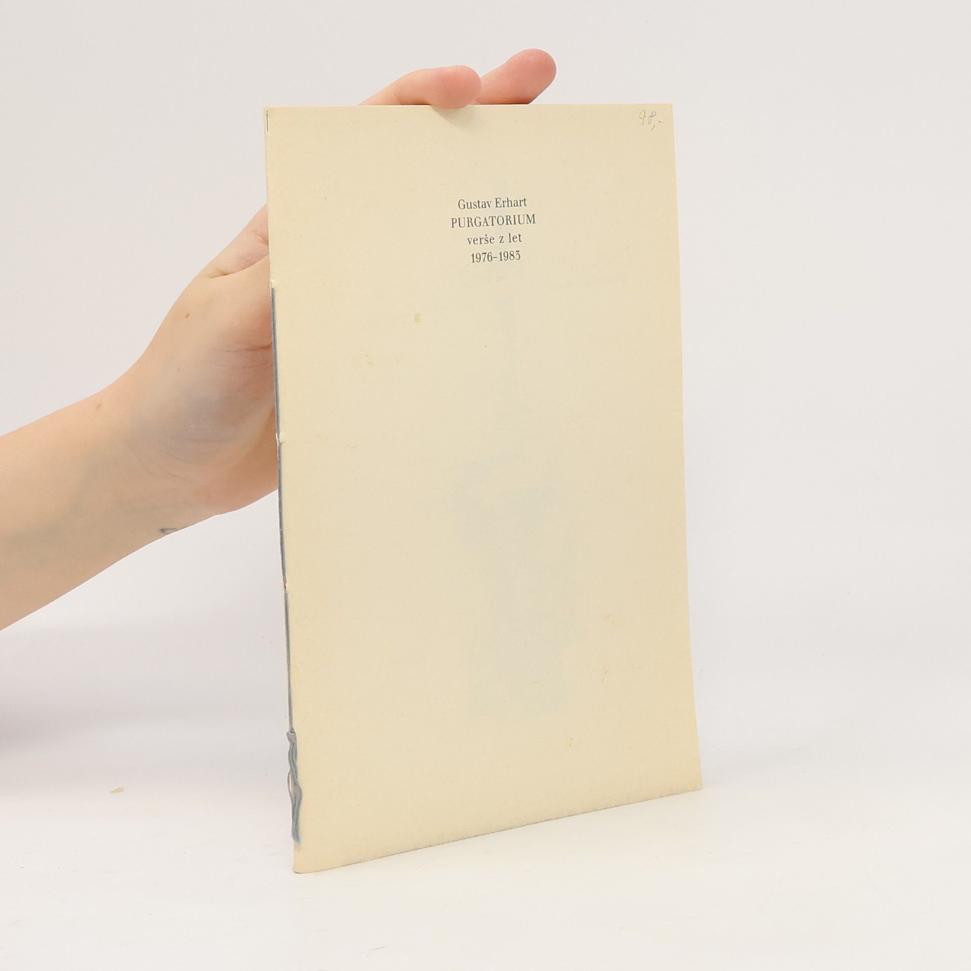 Gustav Erhart Purgatorium - verše z let 1976-1985