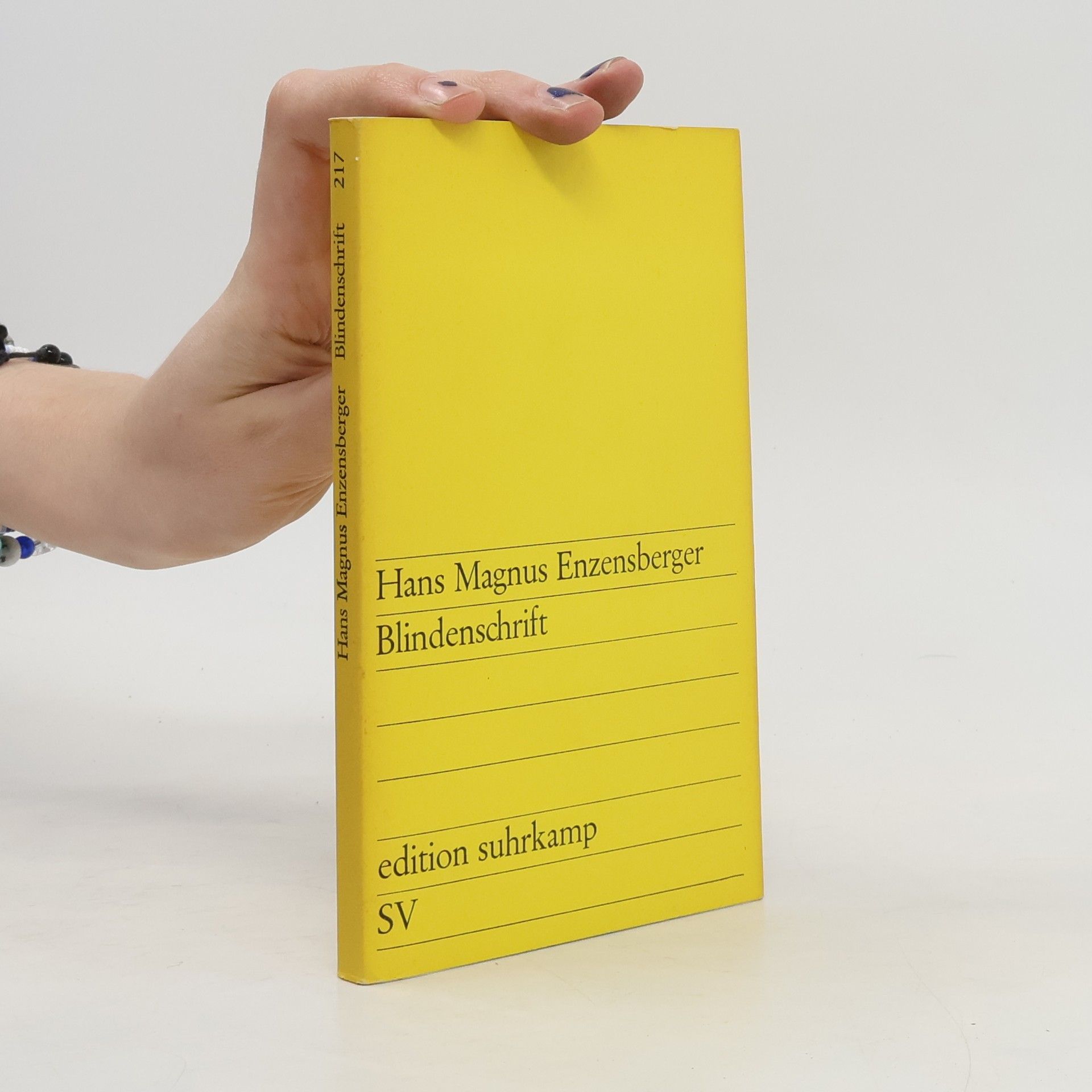 Hans Magnus Enzensberger Blindenschrift