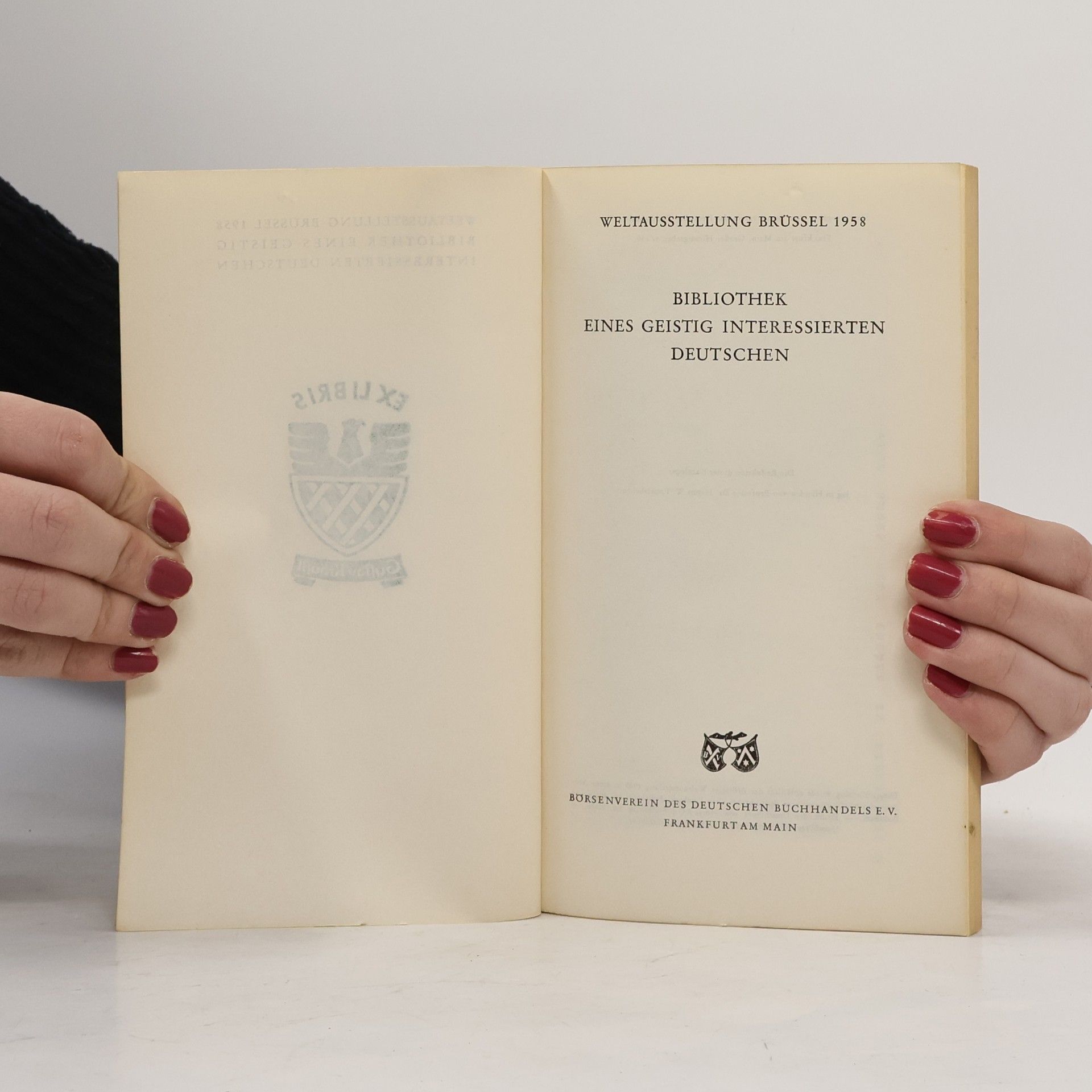 Hanns W. Eppelsheimer Bibliothek eines geistig interessierten Deutschen