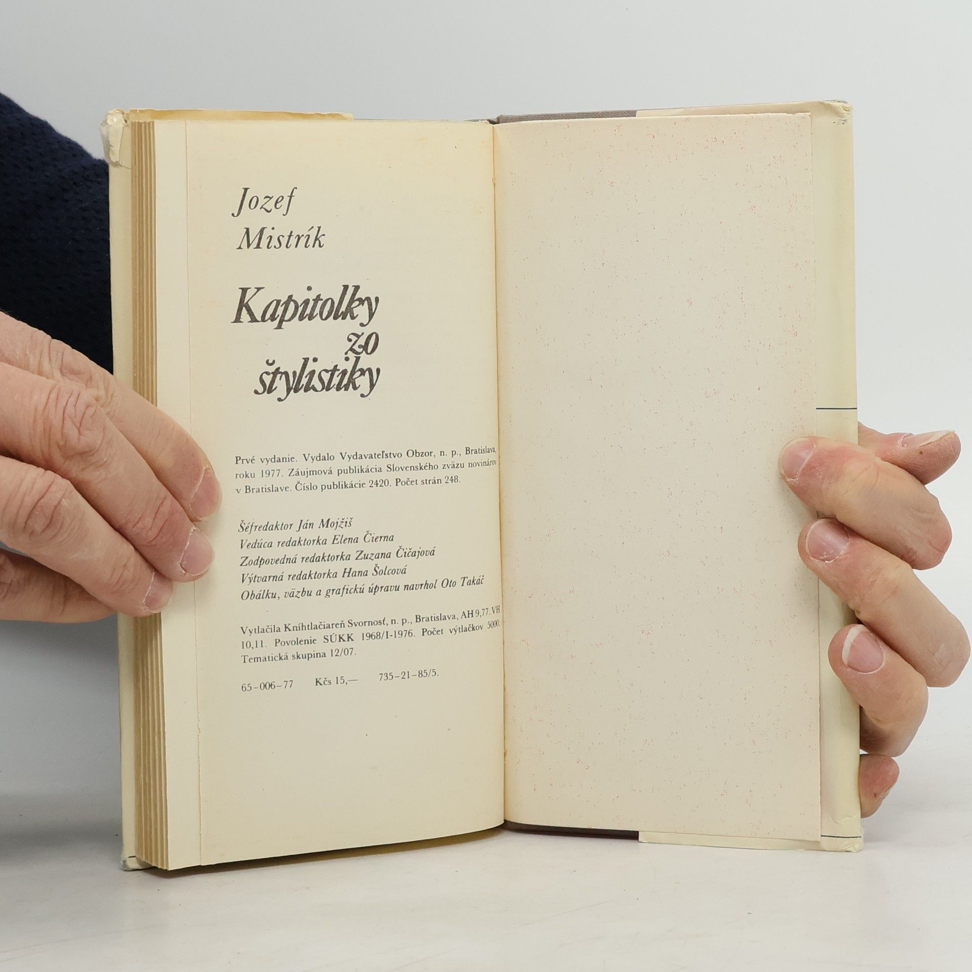 Jozef Mistrík Kapitolky zo štylistiky