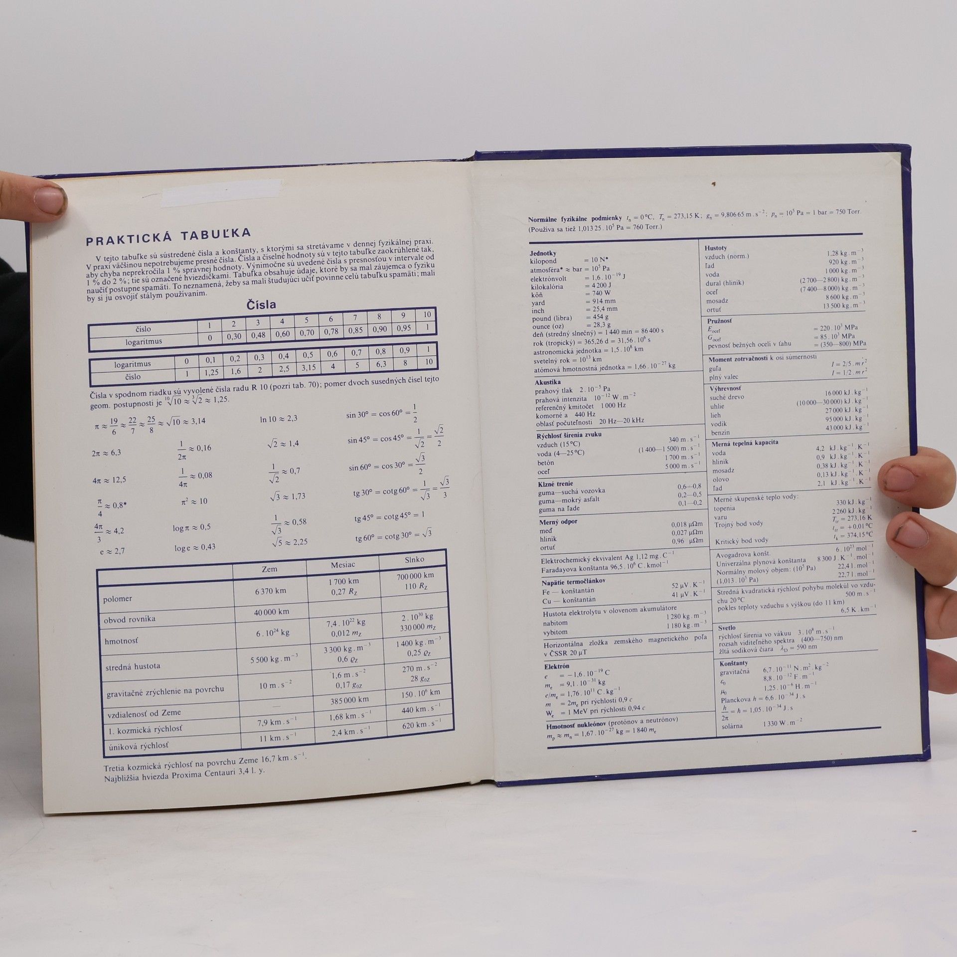Collectif d'auteurs Matematické, fyzikálne a chemické tabuľky pre stredné školy