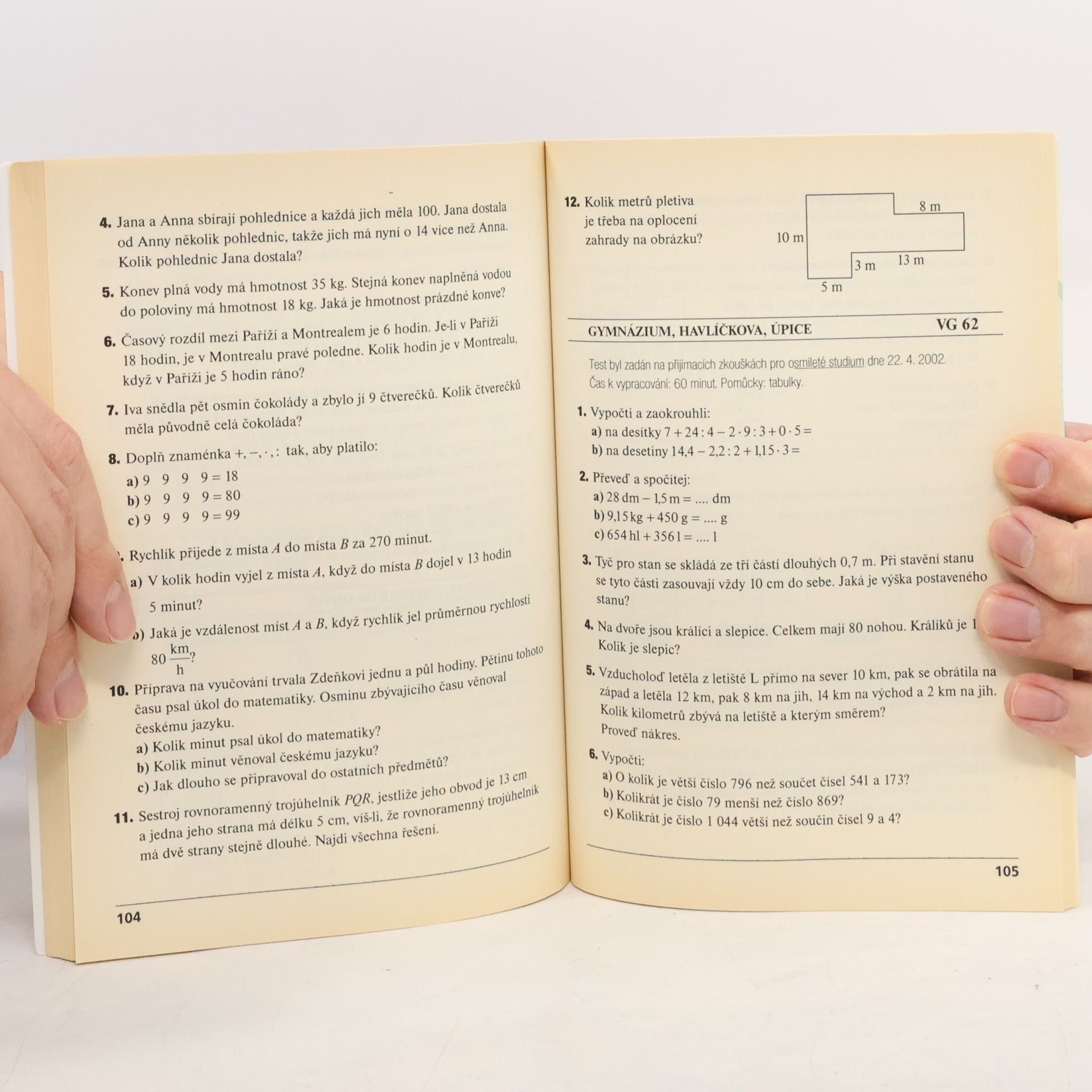 Andrea Havlínová Testy z víceletých gymnázií 2003 : matematika