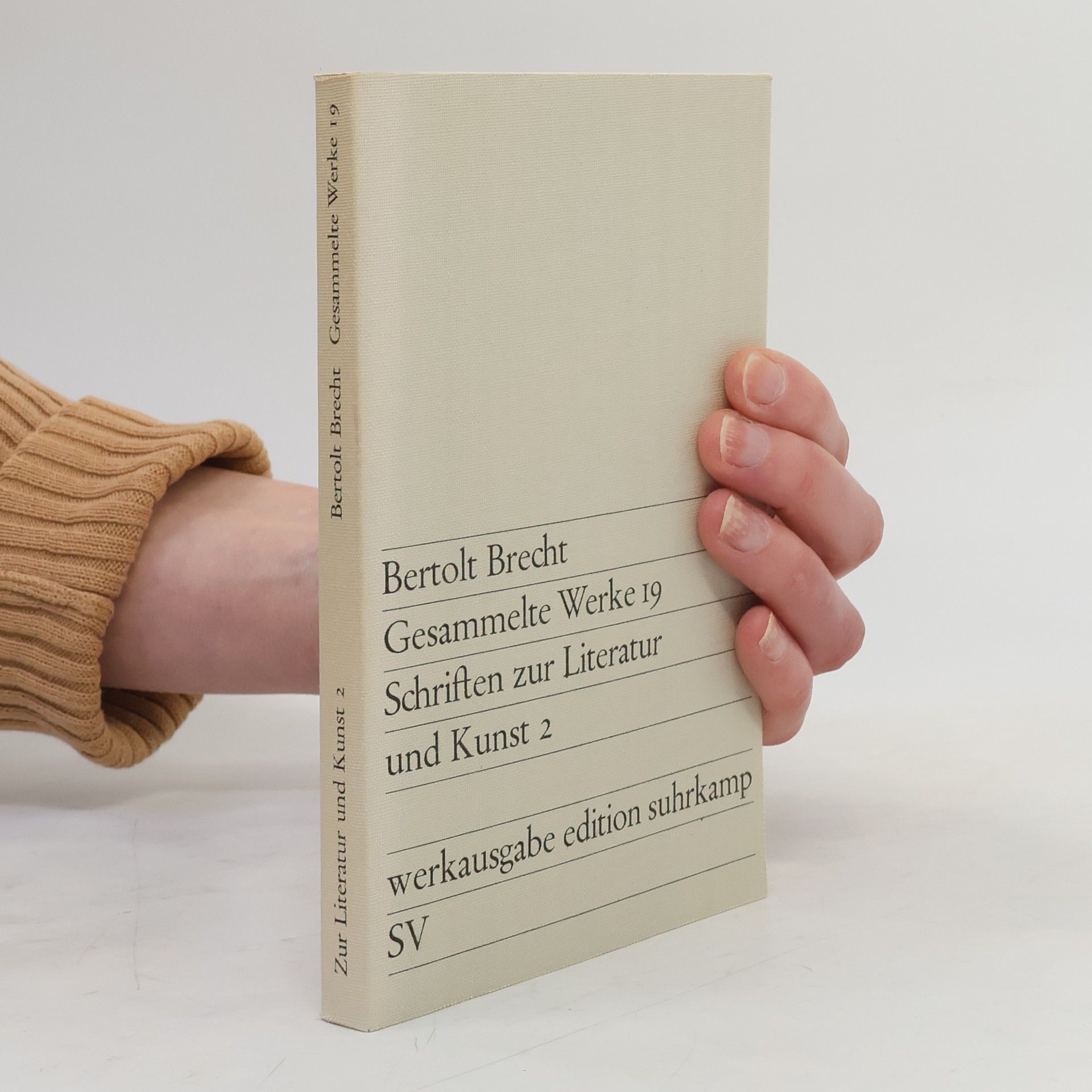 Bertolt Brecht Gesammelte Werke 19. Schriften zur Literatur und Kunst 2