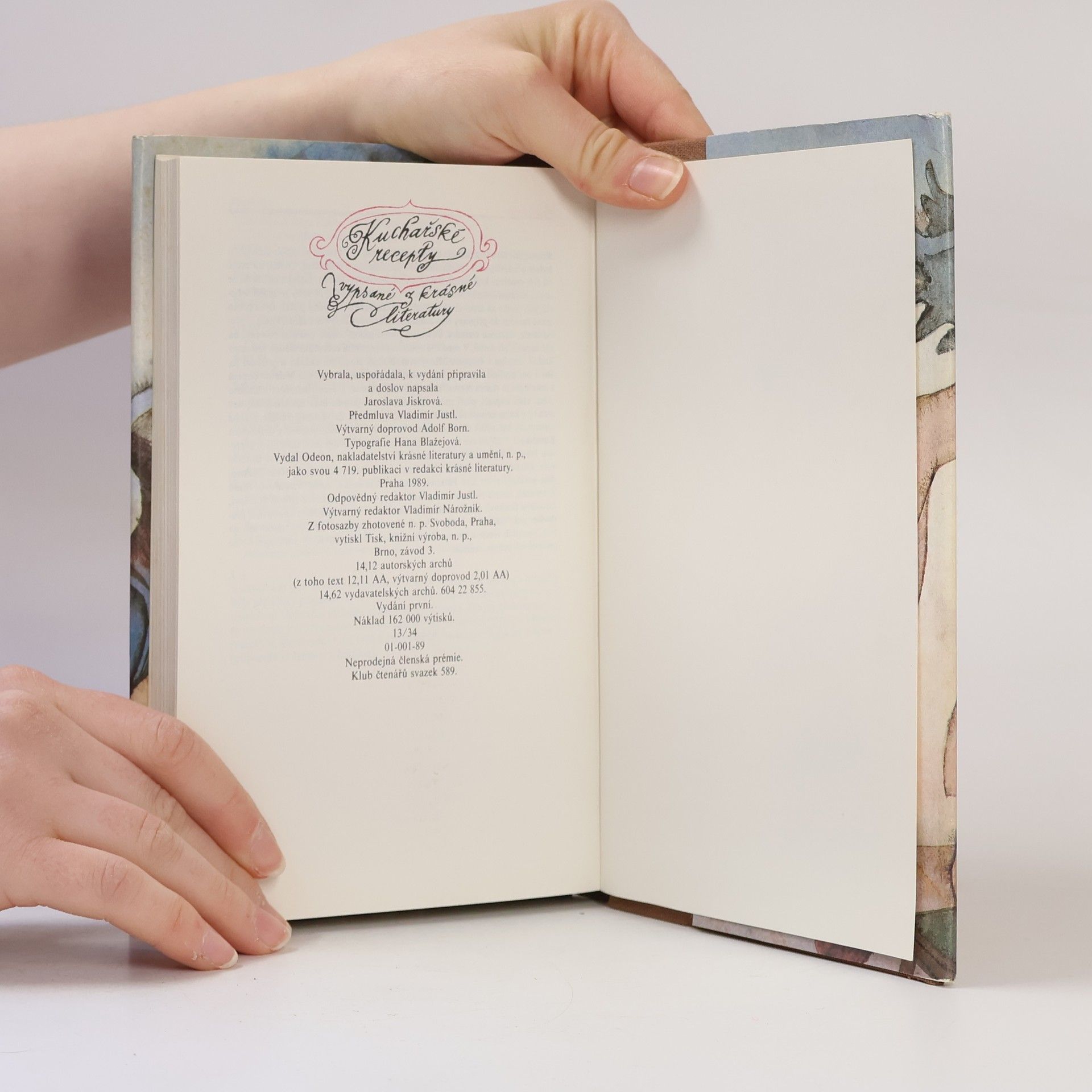 Jaroslava Jiskrová Kuchařské recepty vypsané z krásné literatury