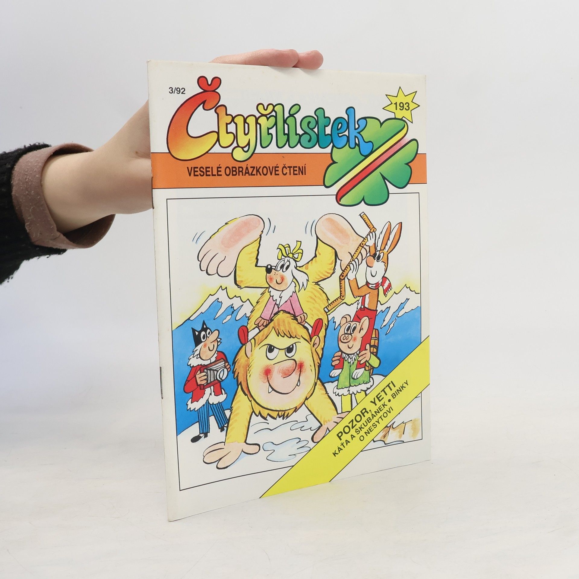 Kolektiv autorů Čtyřlístek 193. 3/1992. Pozor, Yetti