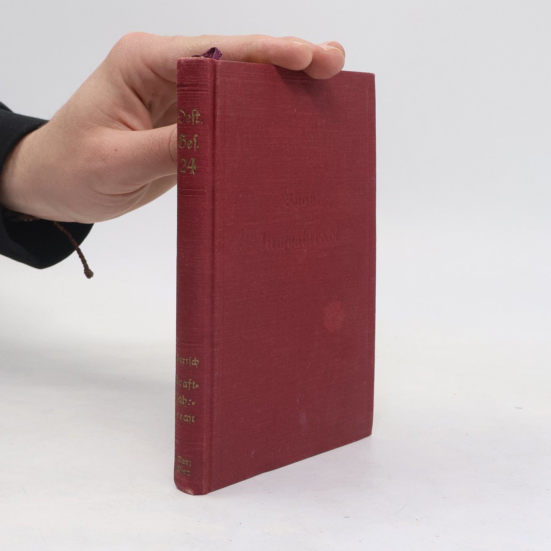 Robert Bartsch Manz’sche Ausgabe der österreichischen Gesetze, 24. Band: Kraftfahrrecht