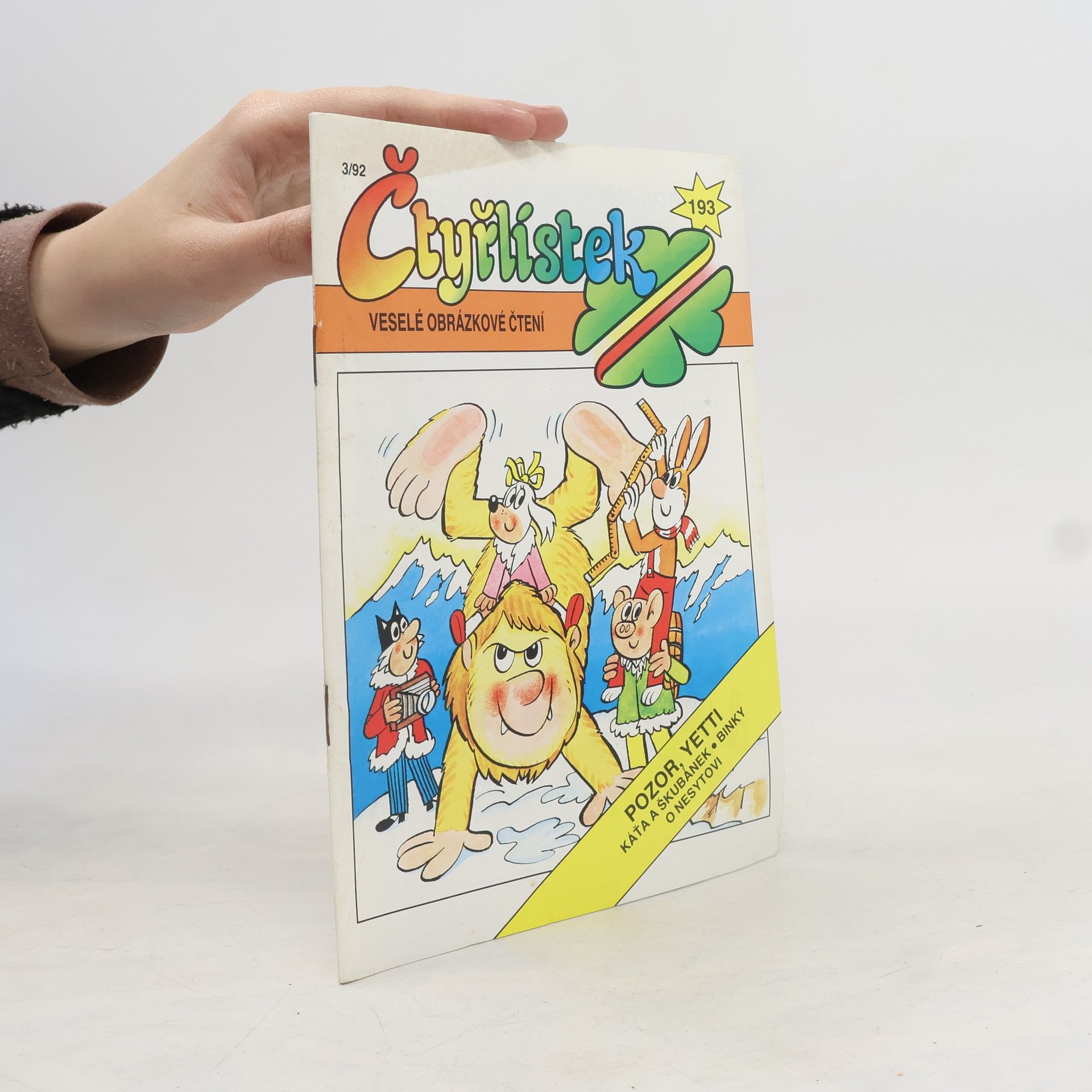 Auteurscollectief Čtyřlístek 193. 3/1992. Pozor, Yetti