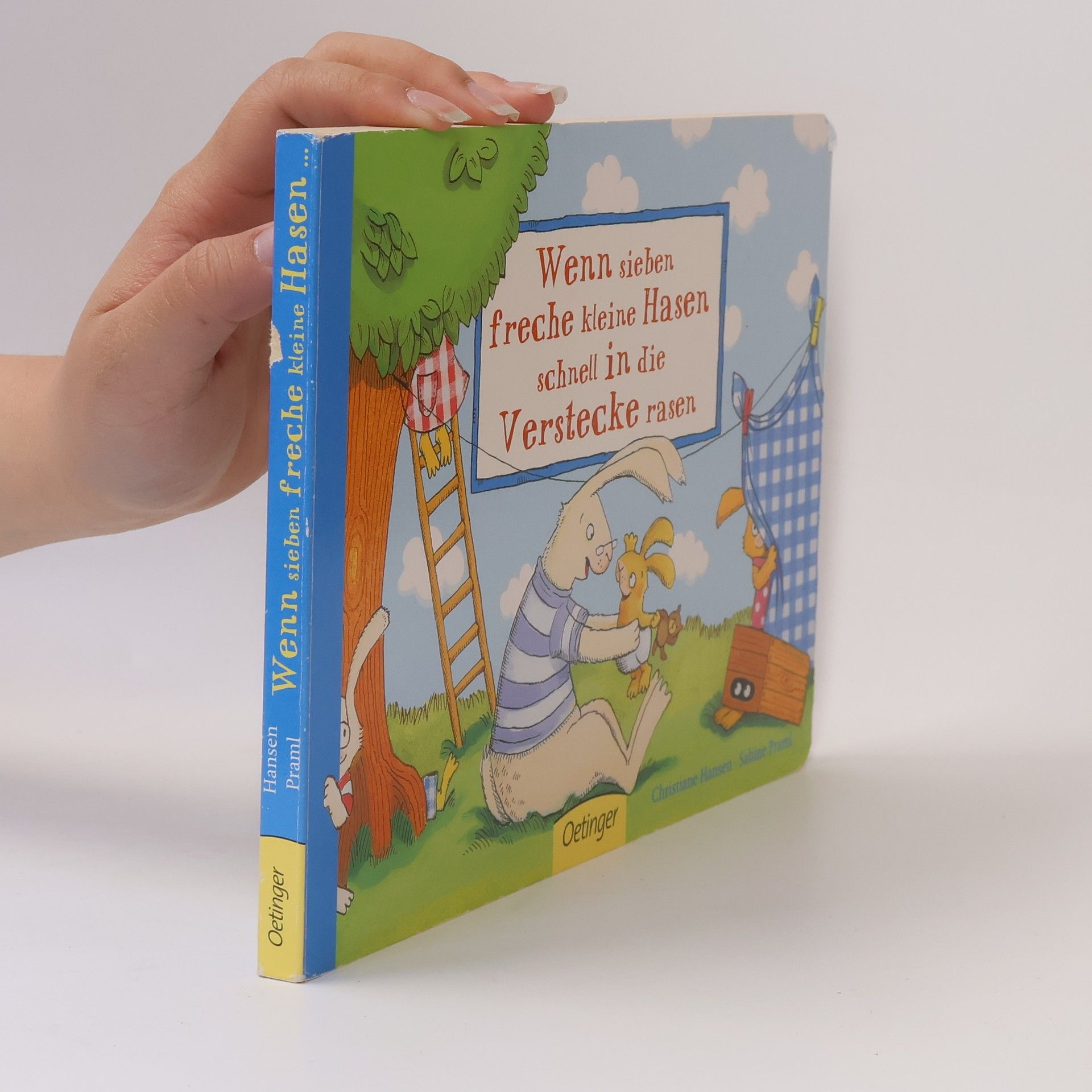 Wenn sieben freche kleine Hasen schnell in die Verstecke rasen