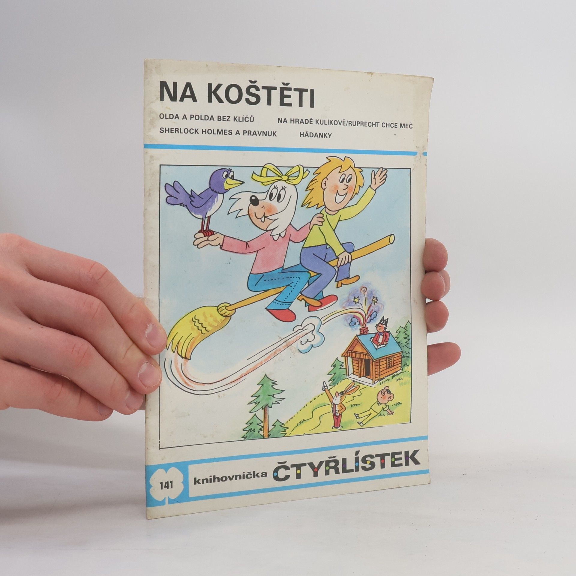 Jaroslav Němeček Čtyřlístek 141. Na koštěti