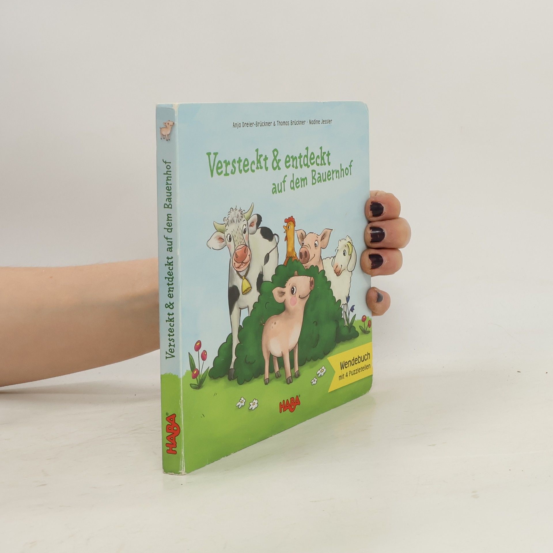 Versteckt & entdeckt auf dem Bauernhof: Wendebuch mit 4 Puzzleteilen