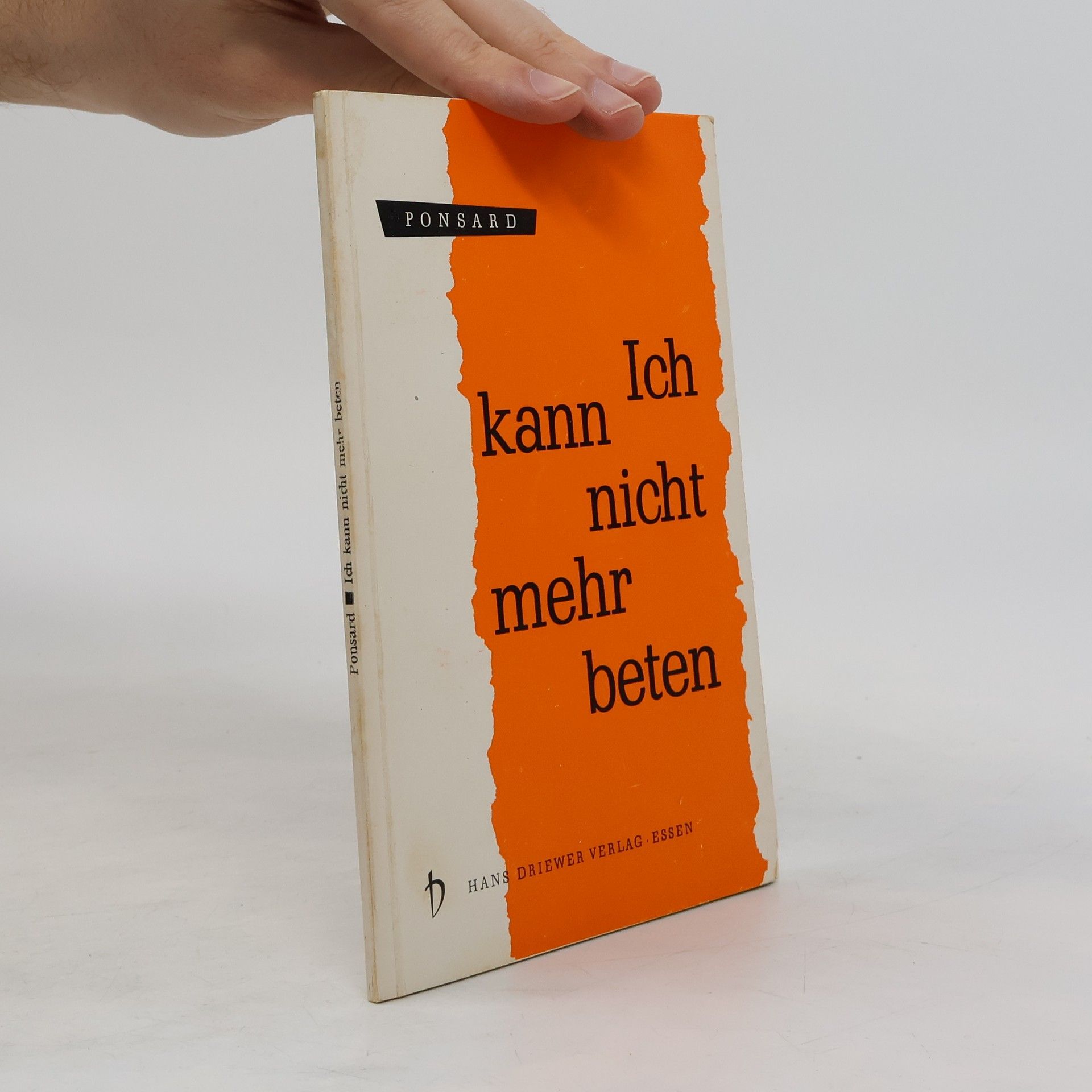 Philippe Ponsard Ich kann nicht mehr beten