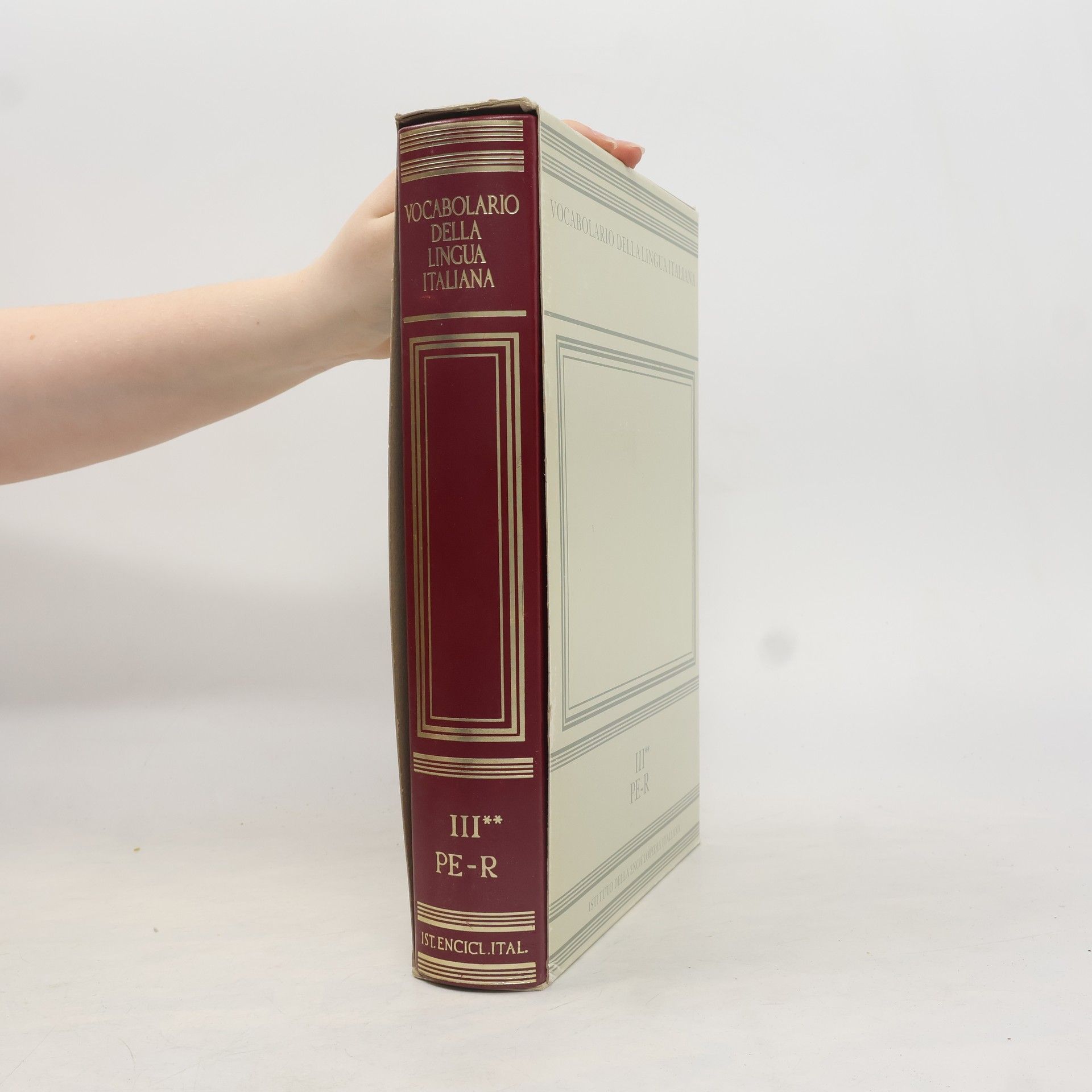 Autores varios Vocabolario della lingua Italiana III. PE - R