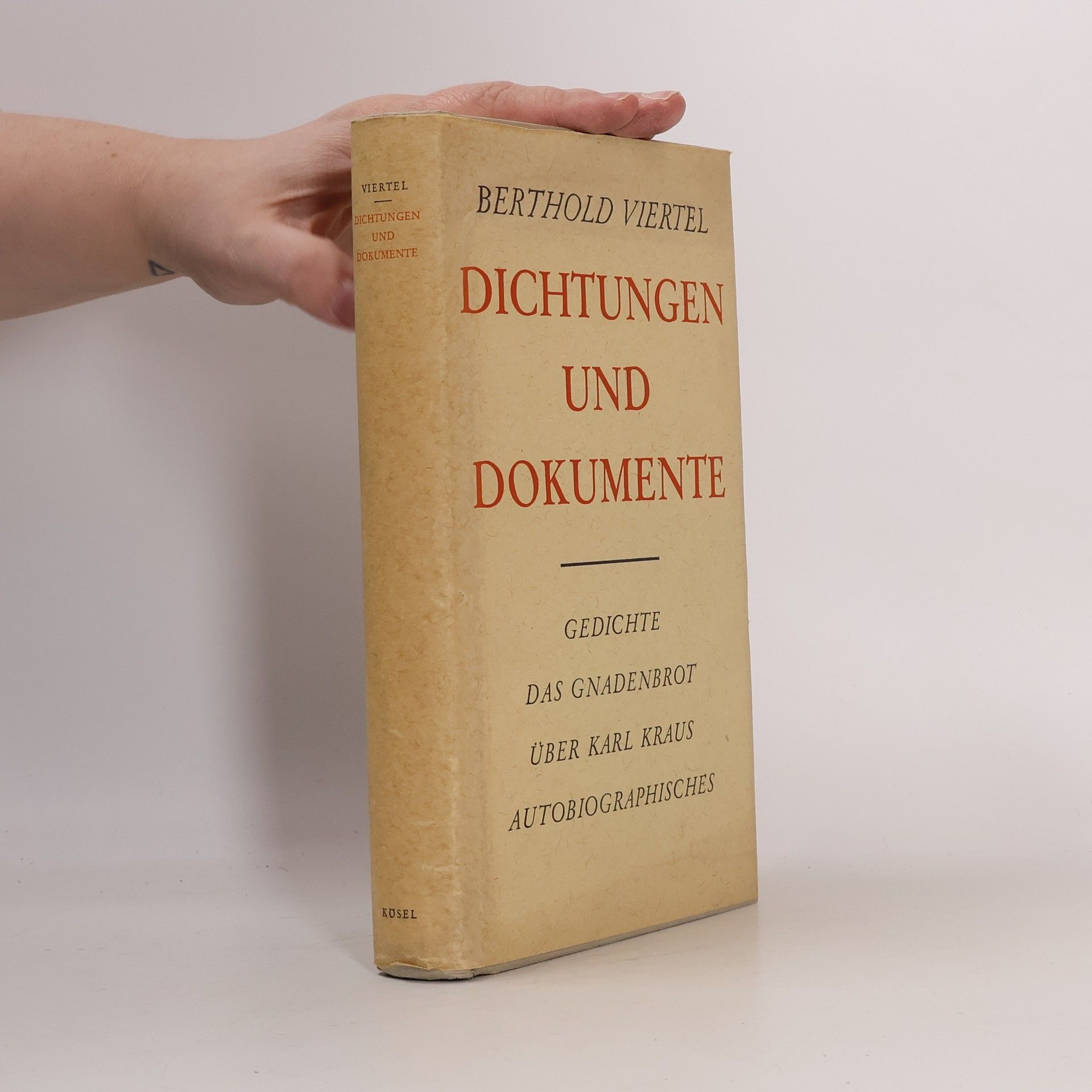 Berthold Viertel Dichtungen und Dokumente