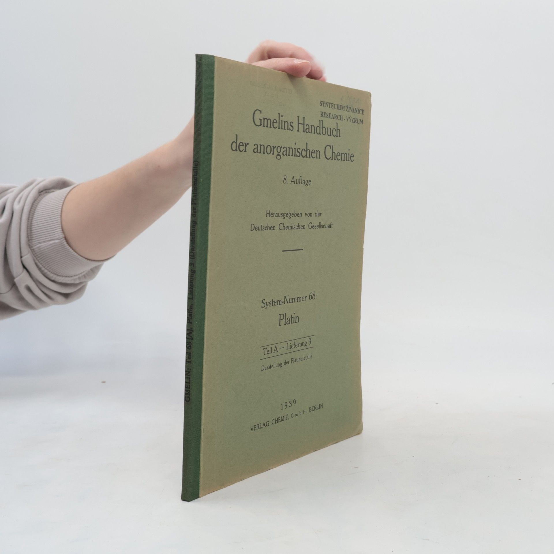 Kolektiv autorů Gmelins Handbuch der anorganischen Chemie 68. Platin