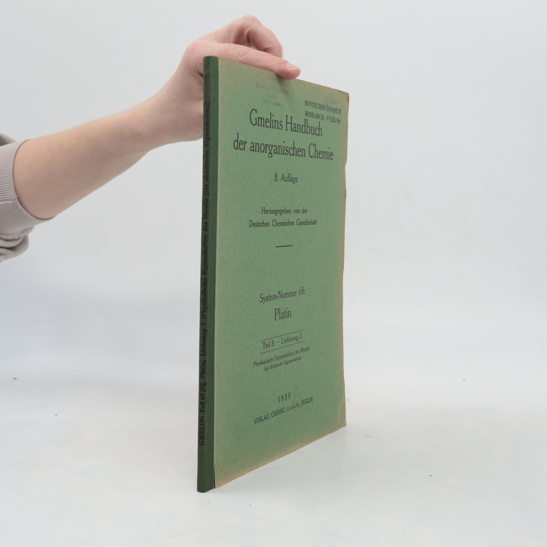 Kolektiv autorů Gmelins Handbuch der anorganischen Chemie 68. Platin