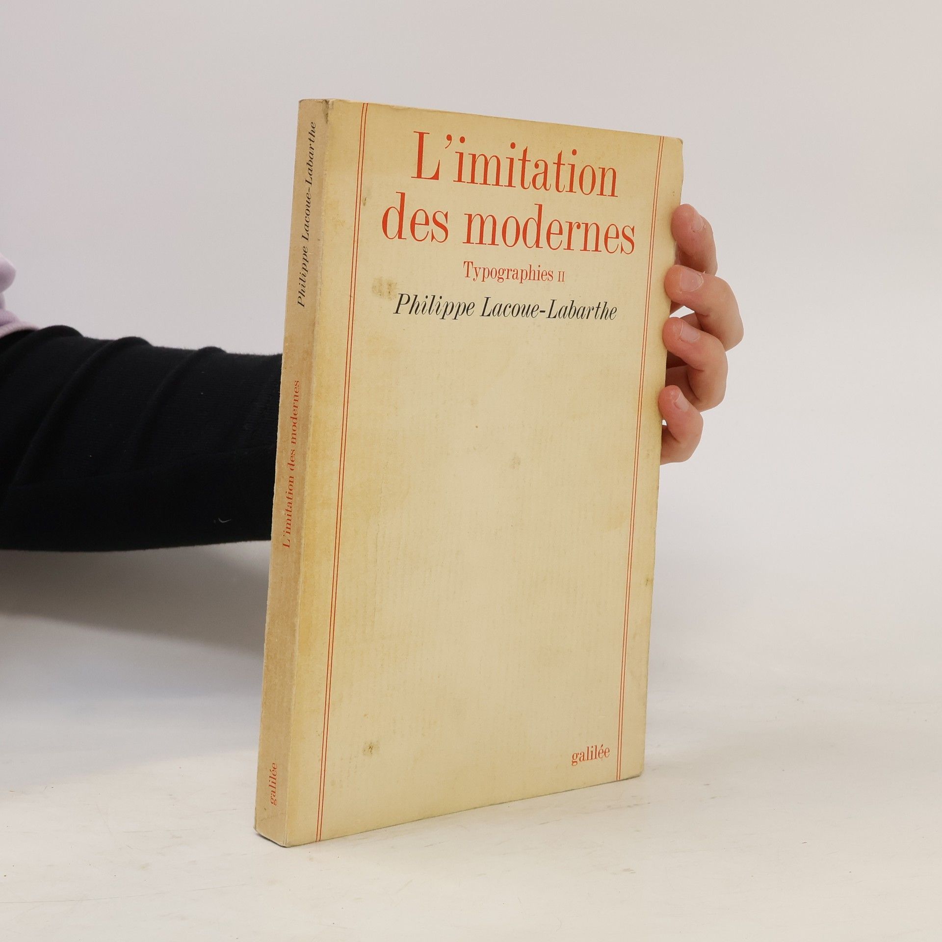 Philippe Lacoue-Labarthe Typographies - 2: L'imitation des modernes