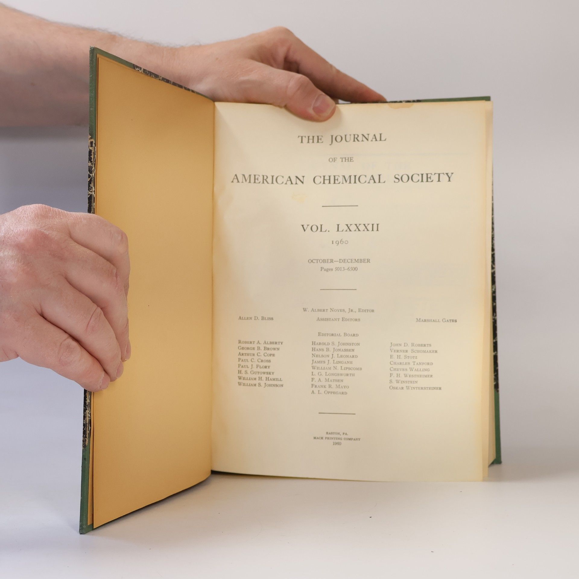 Collectif d'auteurs The Journal of the American Chemical Society. Vol. LXXXII