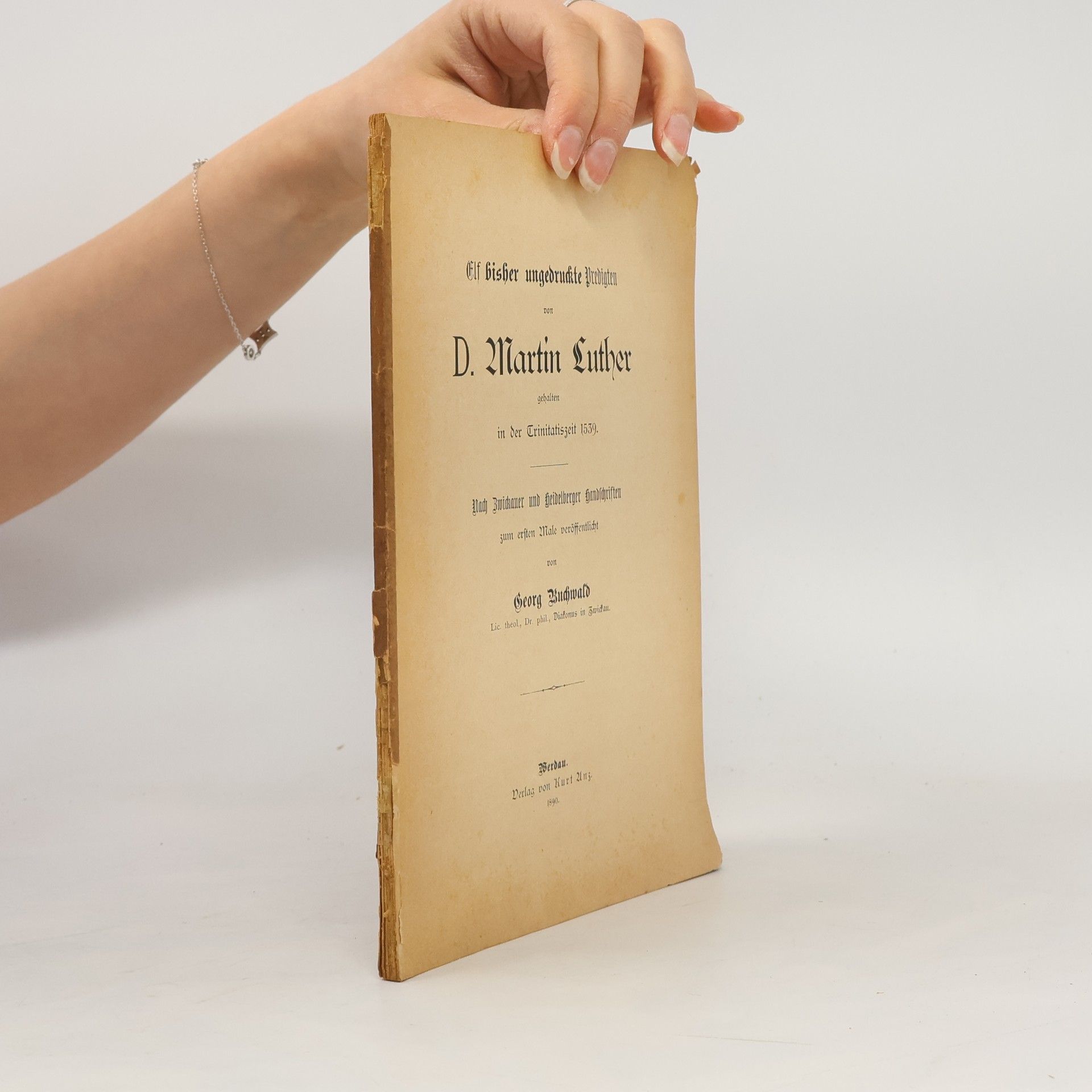 Elf bisher ungedruckte Predigten von D. Martin Luther