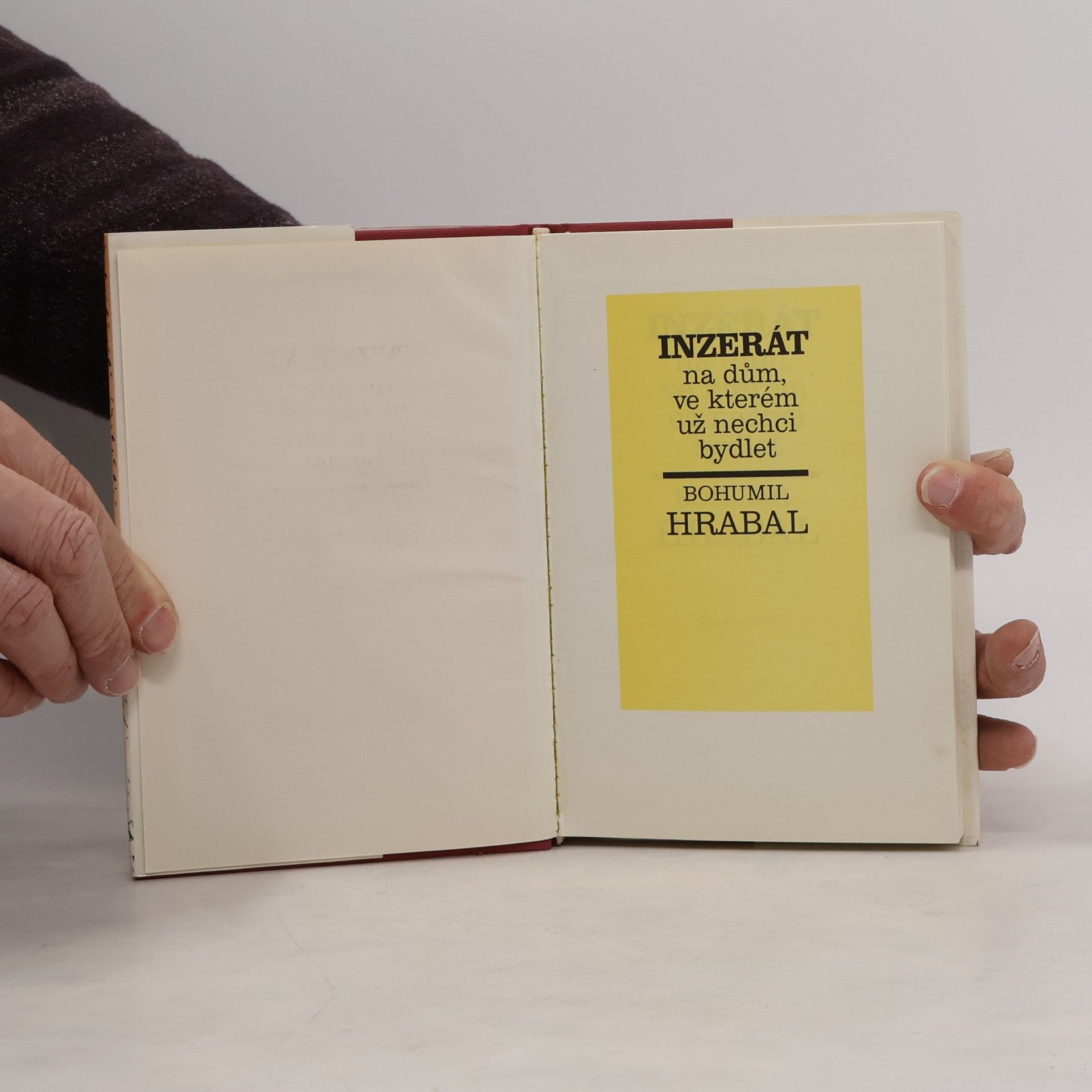 Bohumil Hrabal Inzerát na dům, ve kterém už nechci bydlet