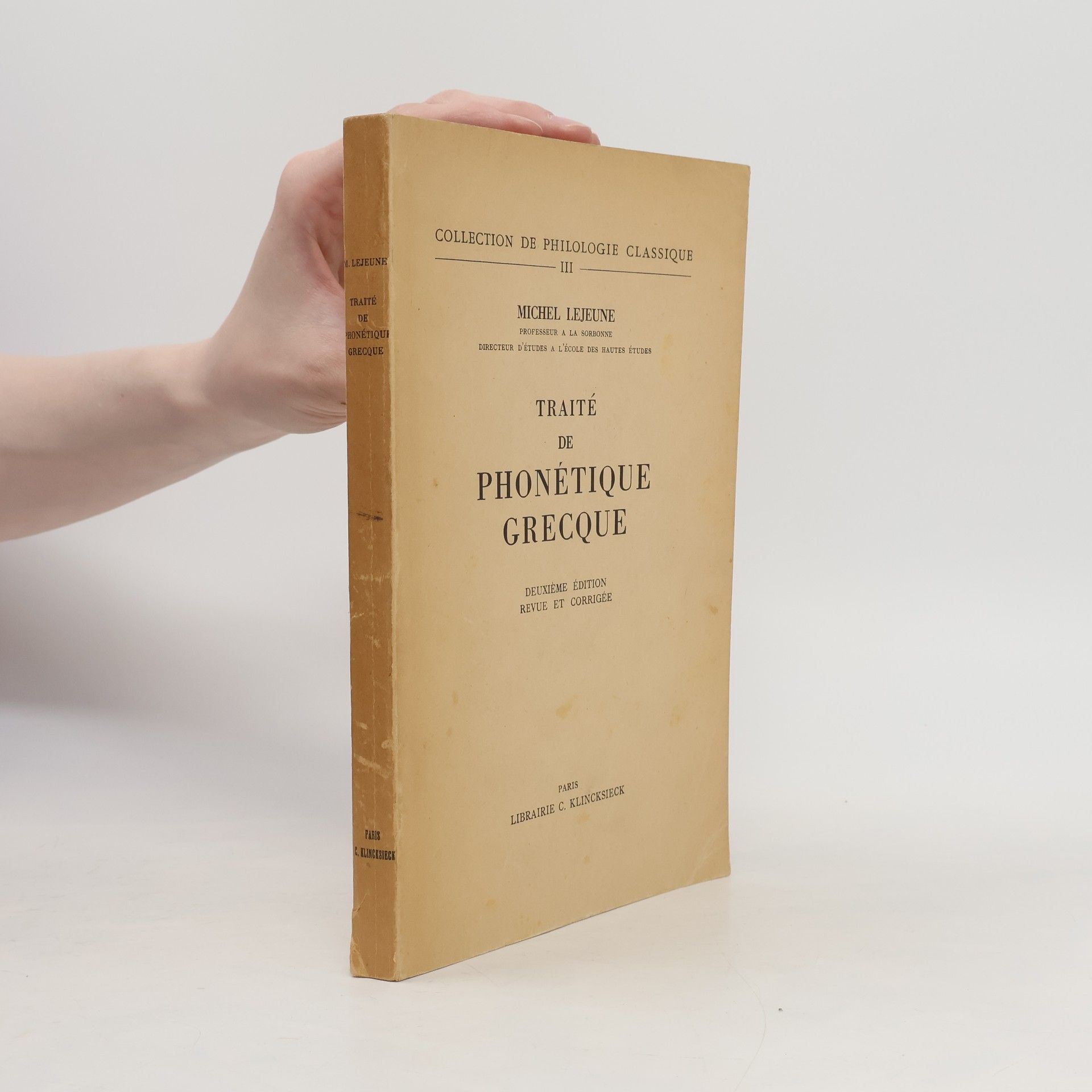 Michel Lejeune Traité de phonétique grecque