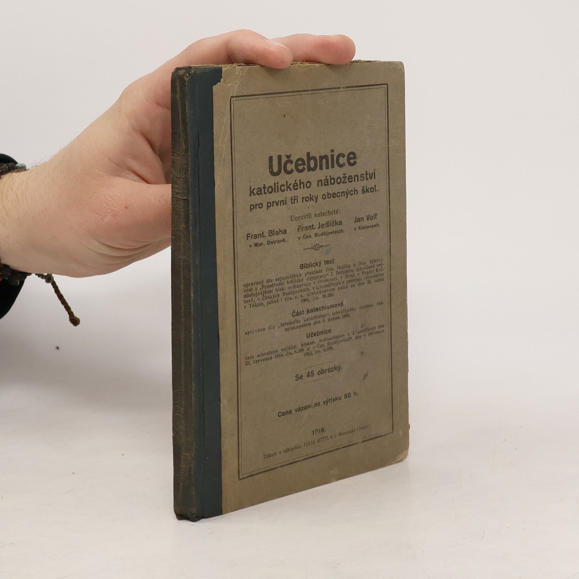 Jan Volf Učebnice katolického náboženství pro první tři roky obecných šol