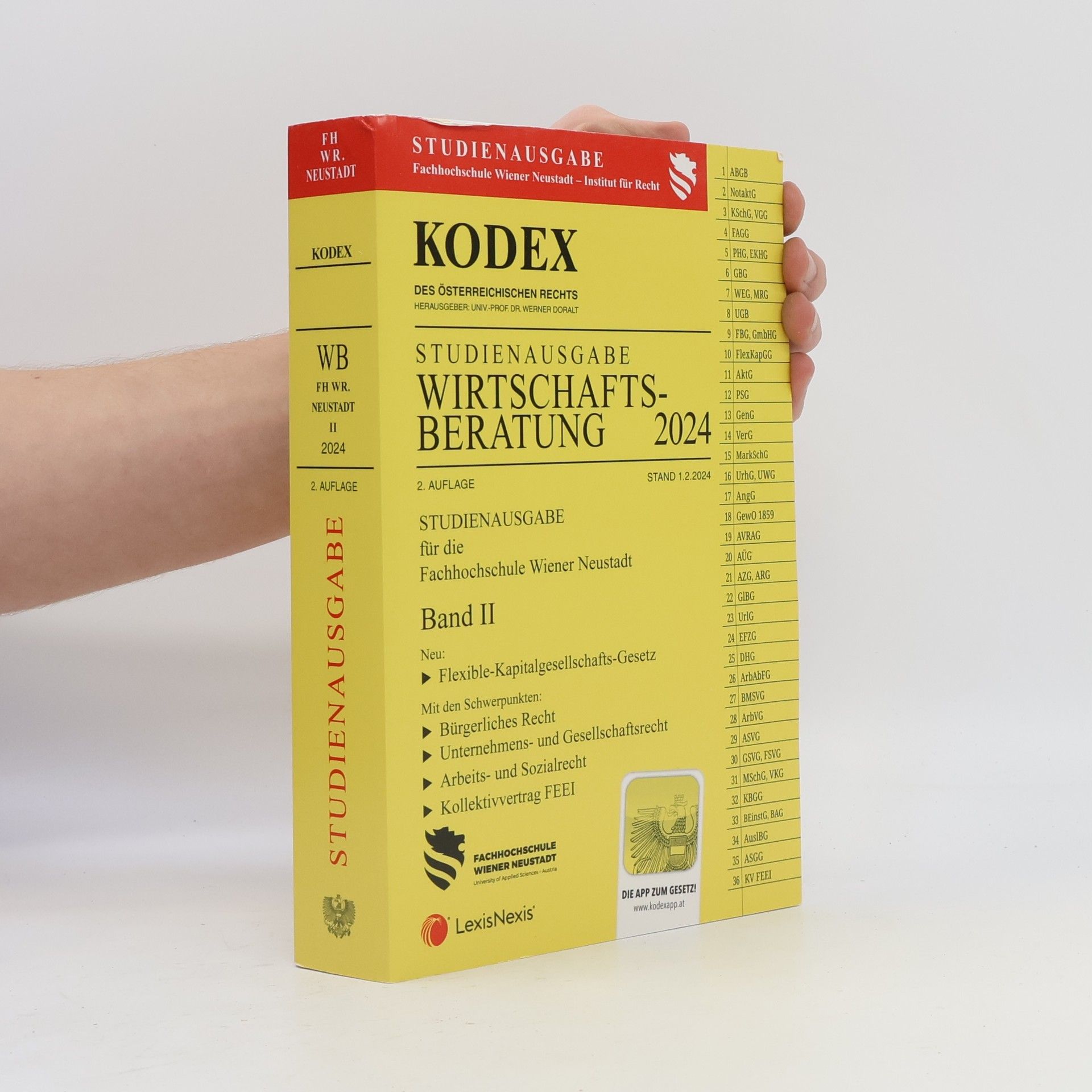 Werner Doralt Studienausgabe der FH Wr. Neustadt: Kodex Wirtschaftsberatung 2024 Band II - inkl. App