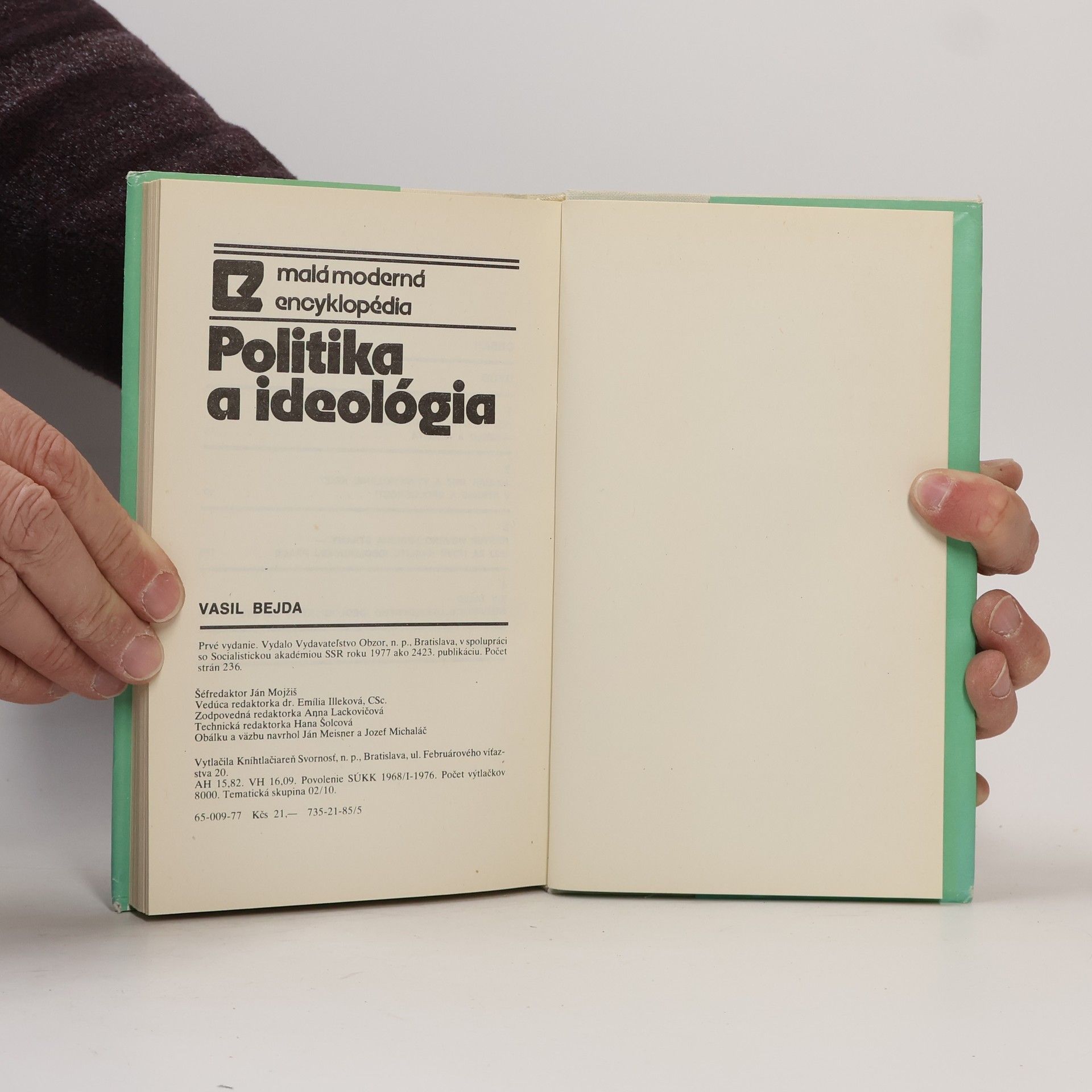 Vasil Bejda Politika a ideológia