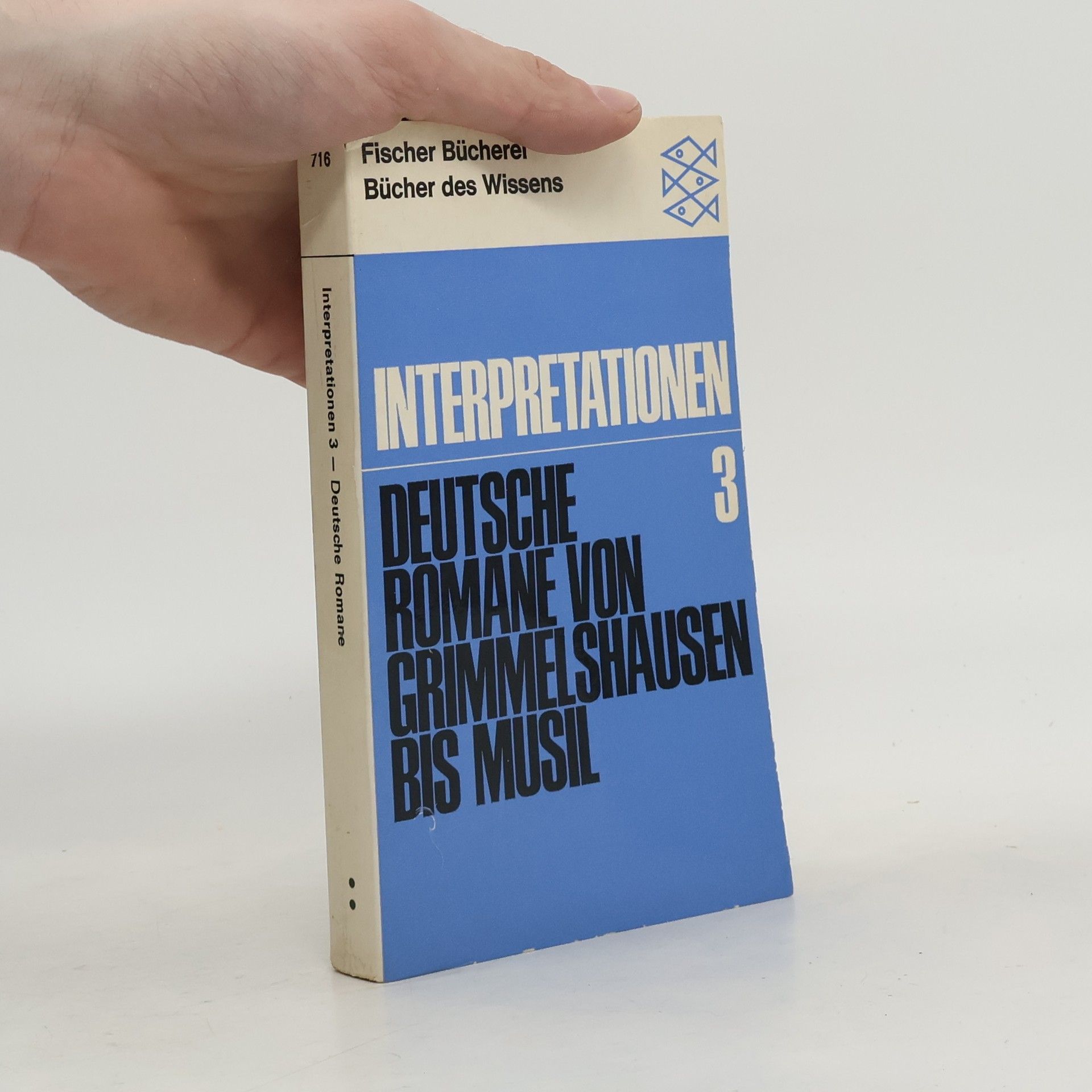 Jost Schillemeit Interpretationen 3. Deutsche Romane von Grimmelshausen bis Musil