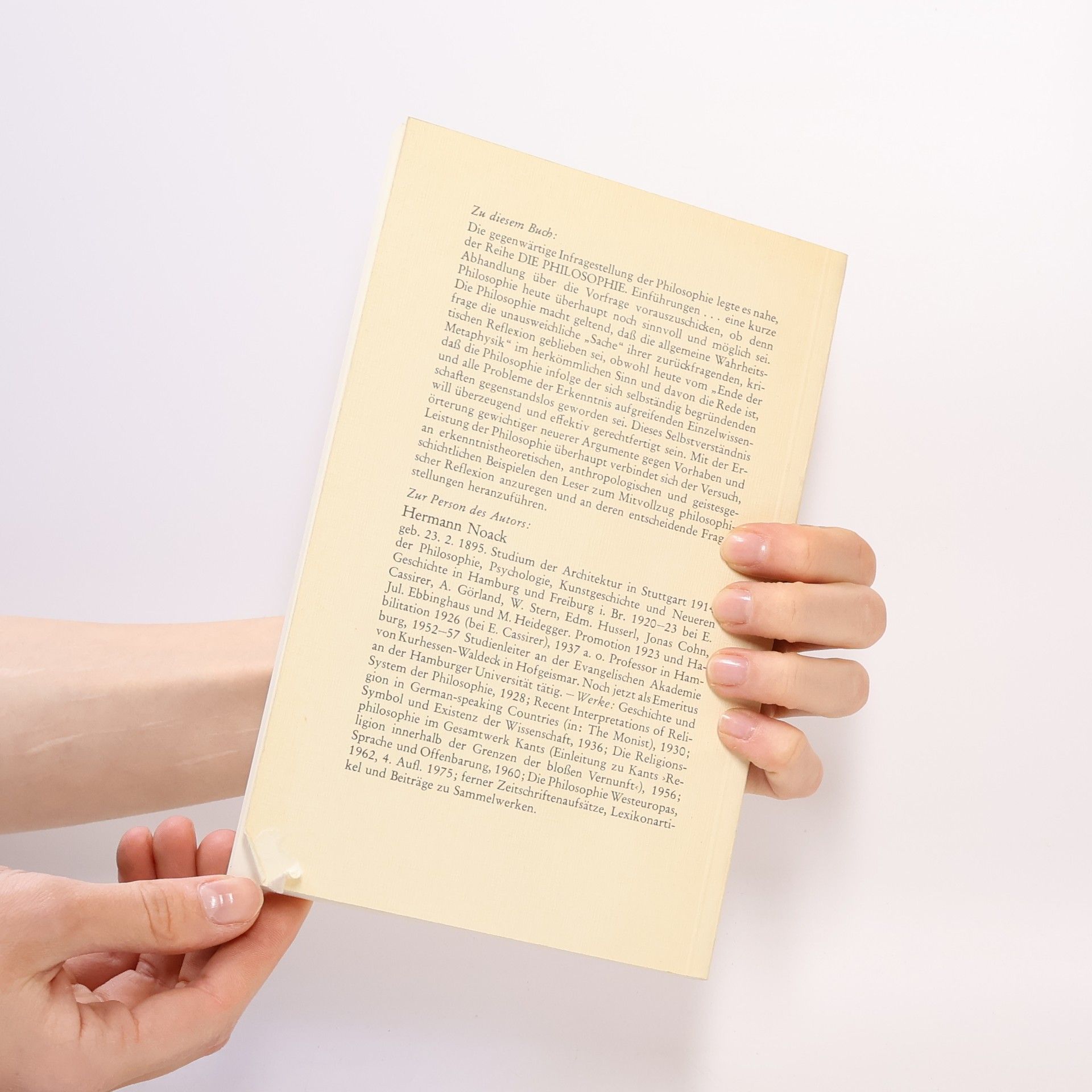 Hermann Noack Allgemeine Einführung in die Philosophie