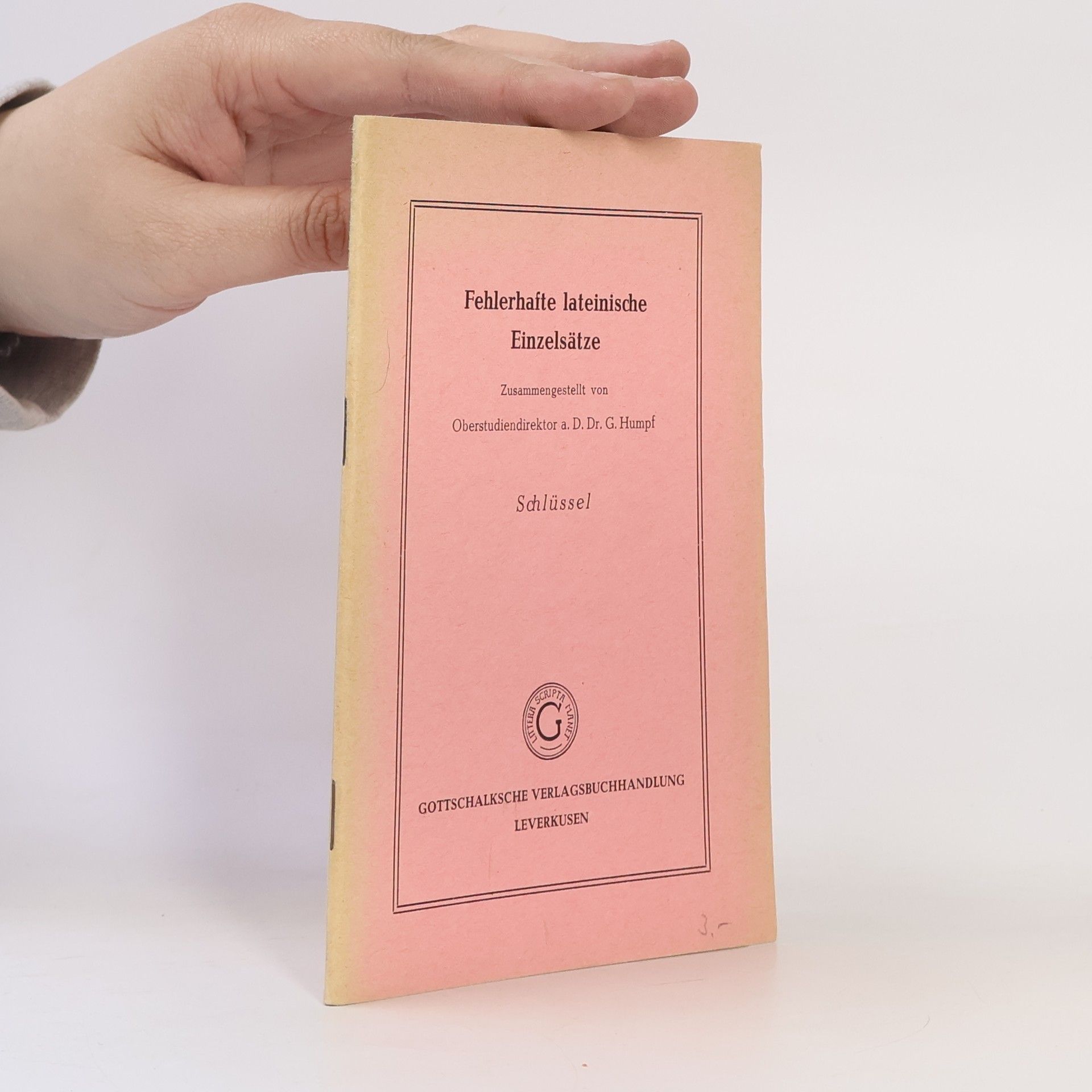G. Humpf Fehlerhafte lateinische Einzelsätze