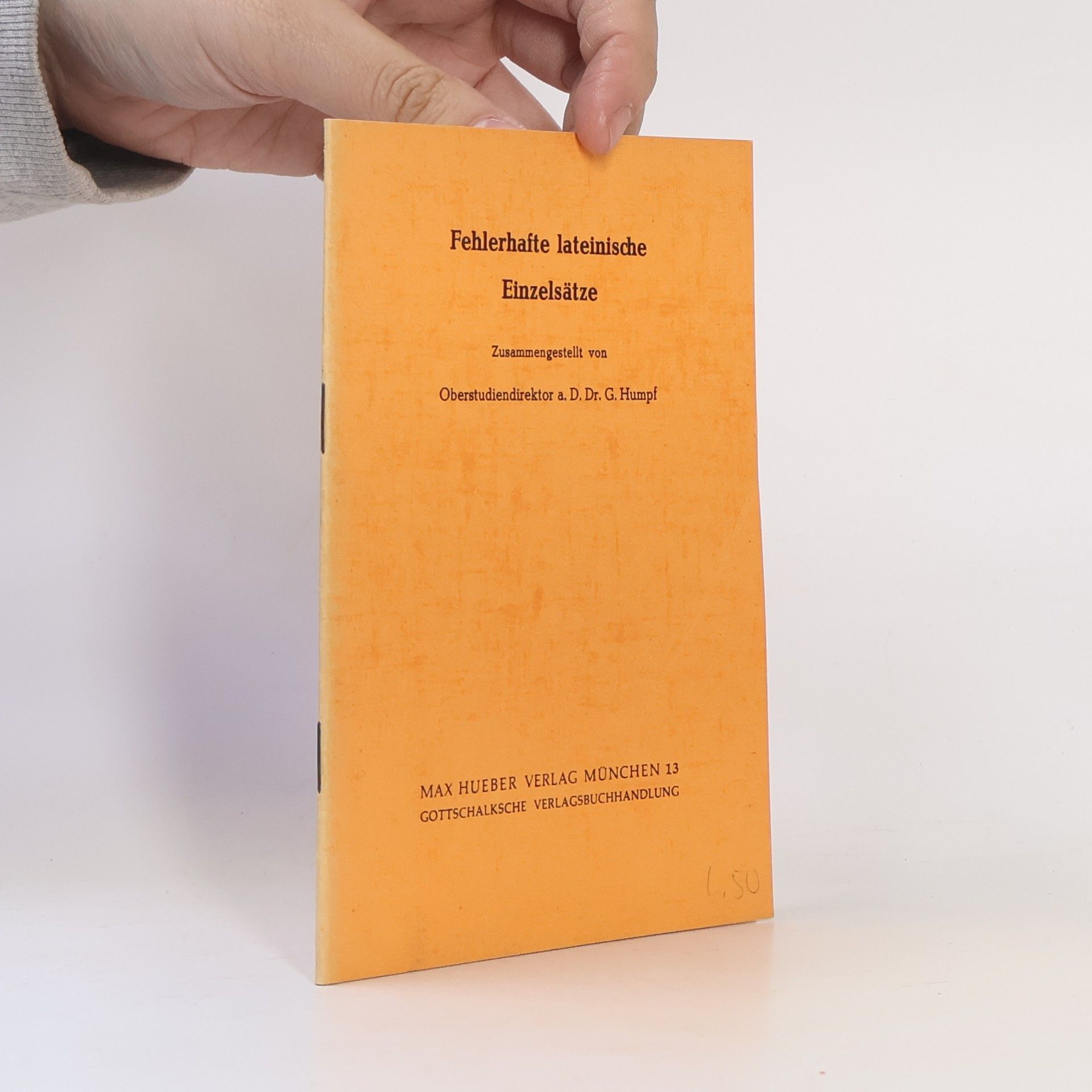 Gustav Humpf Fehlerhafte lateinische Einzelsätze