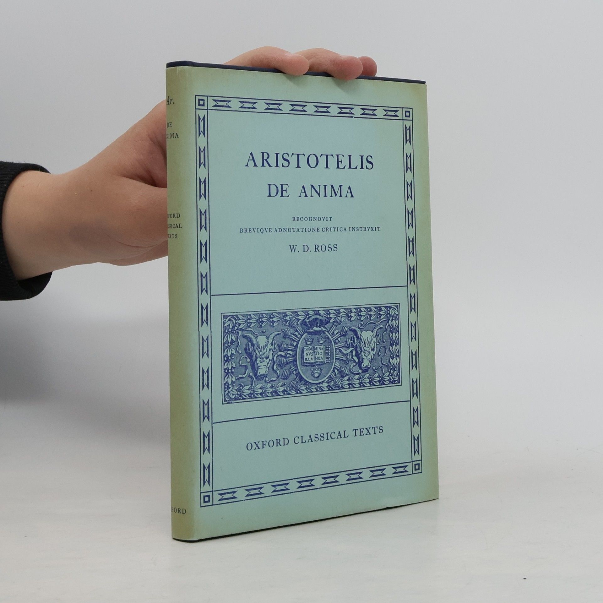 W. D. Ross Aristotelis De Anima