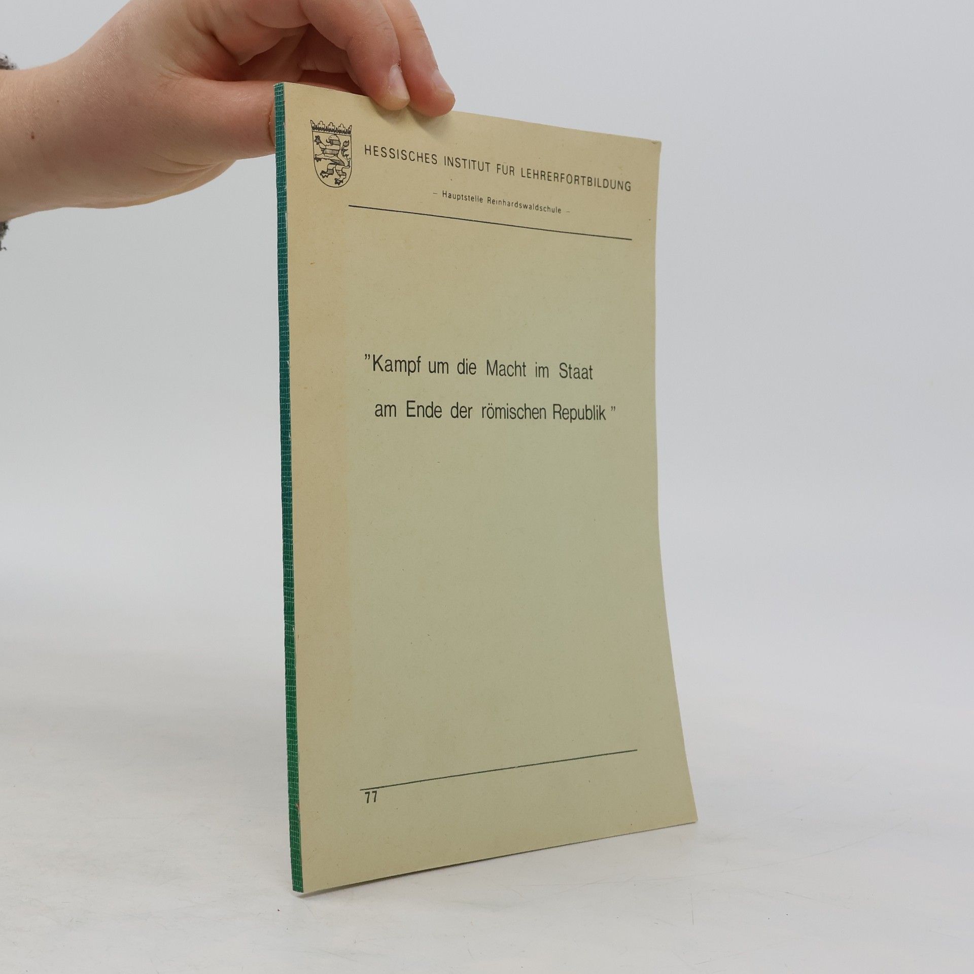 Various authors Kampf um die Macht im Staat am Ende der römischen Republik