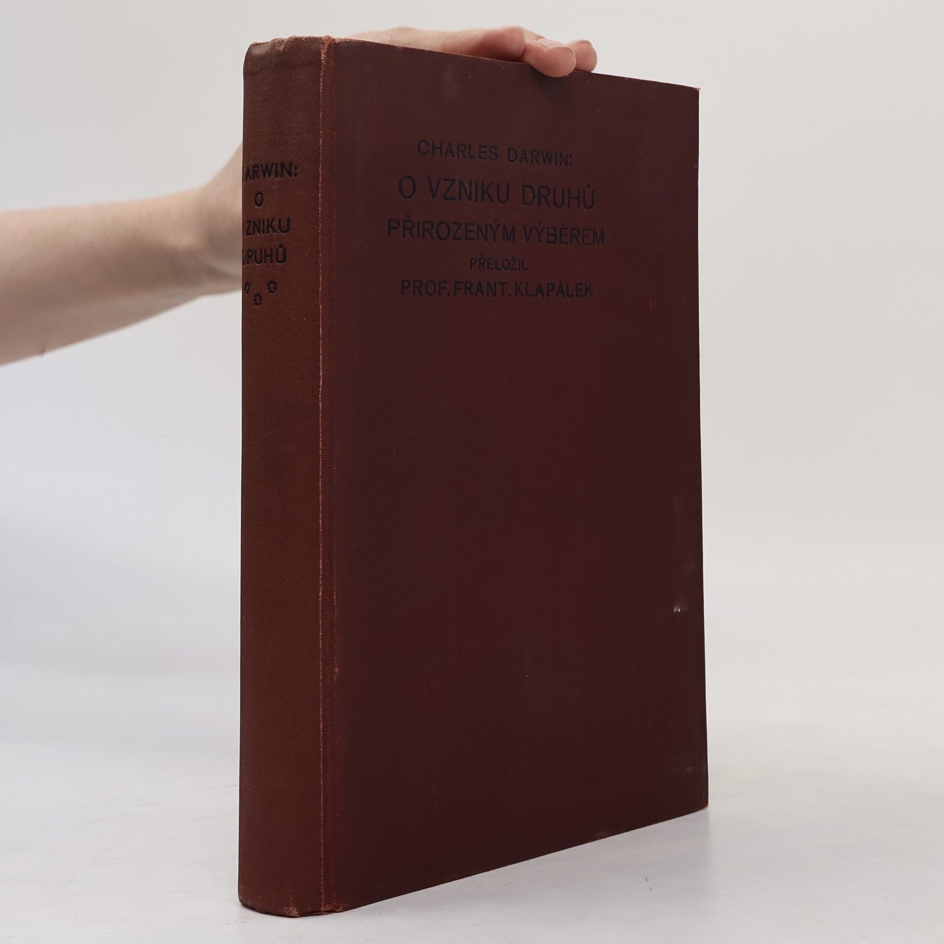 Klapálek František O vzniku druhů přirozeným výběrem