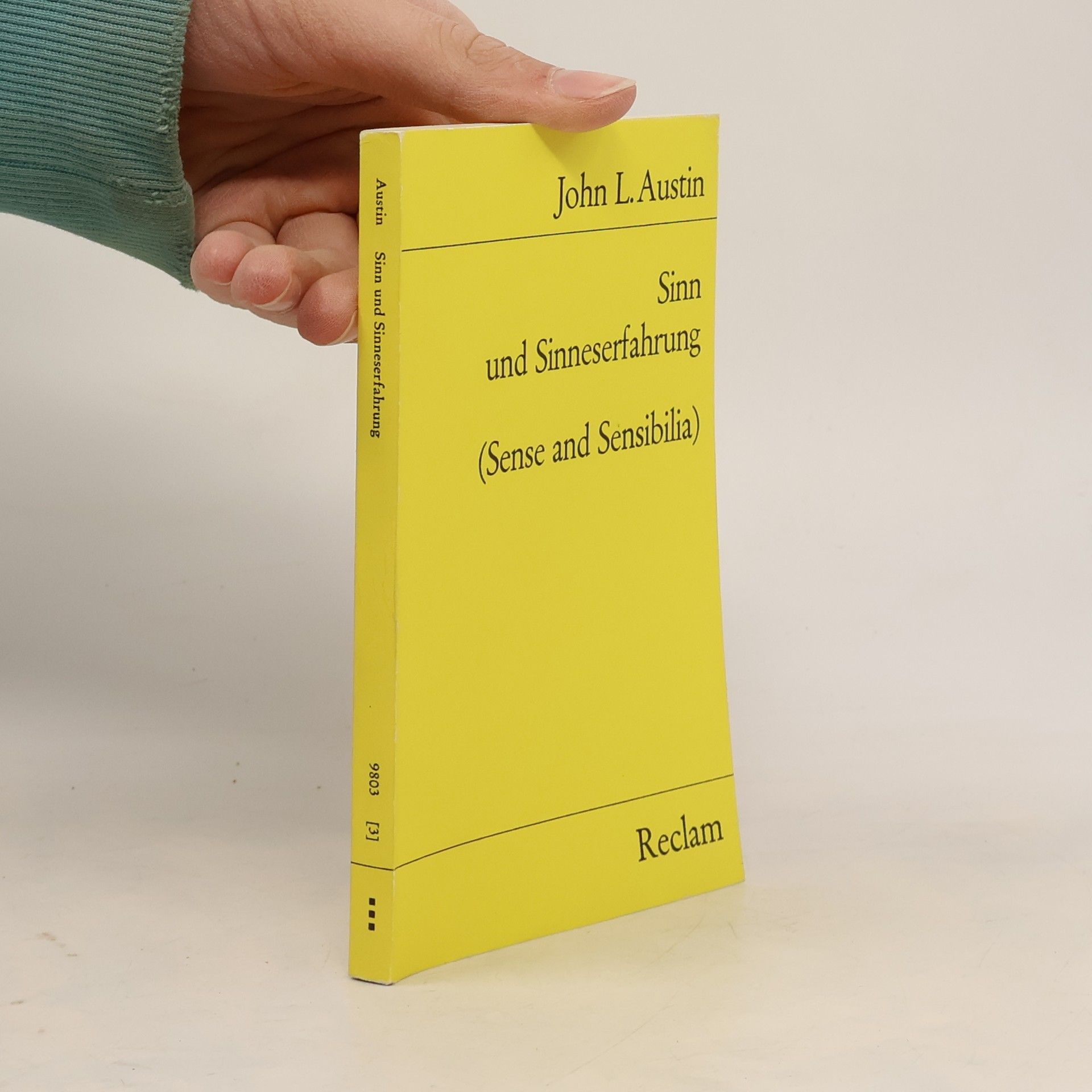 J. L. Austin Sinn und Sinneserfahrung