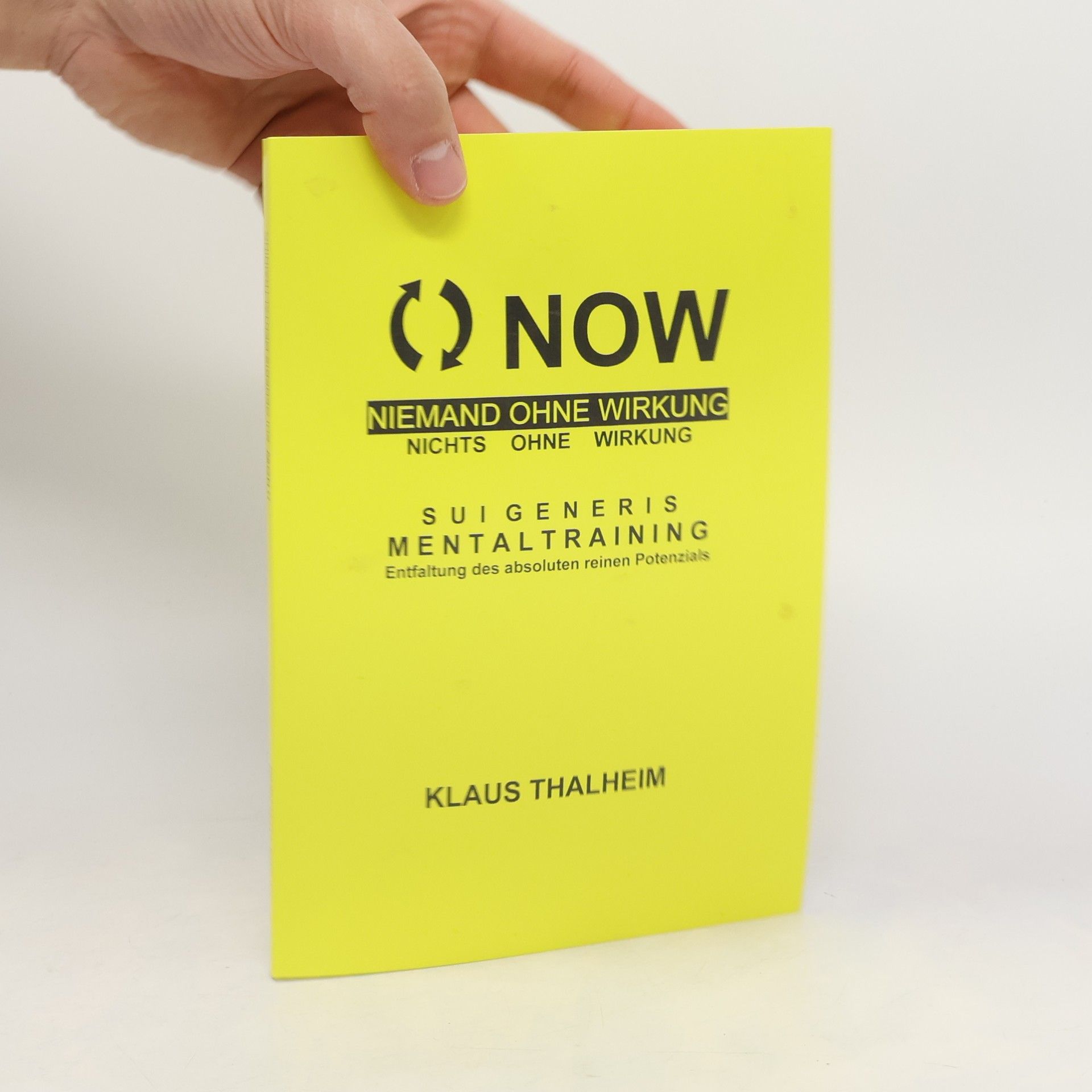 Klaus Thalheim NOW - Niemand ohne Wirkung, nichts ohne Wirkung