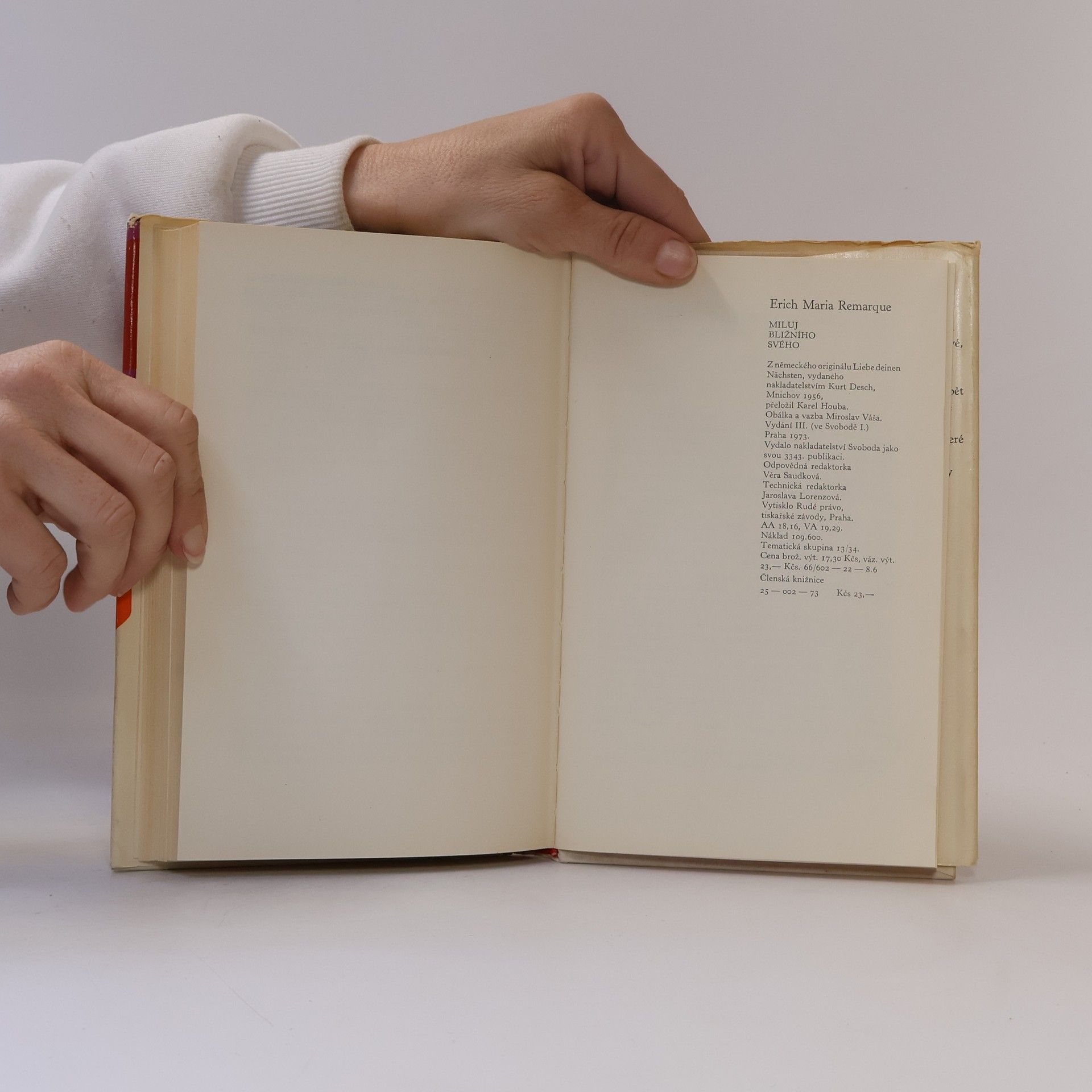 Erich Maria Remarque Miluj bližního svého