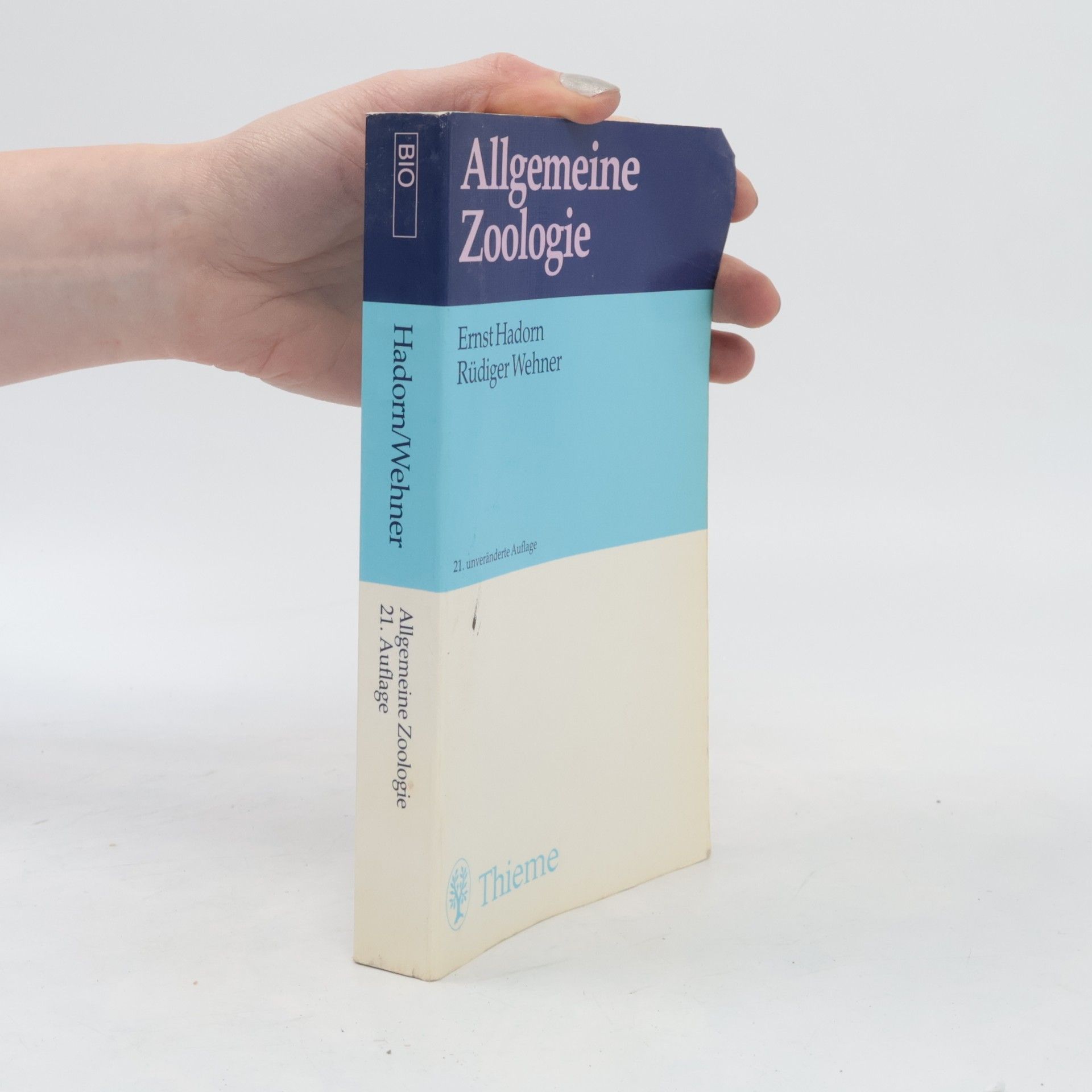 Rüdiger Wehner Allgemeine Zoologie